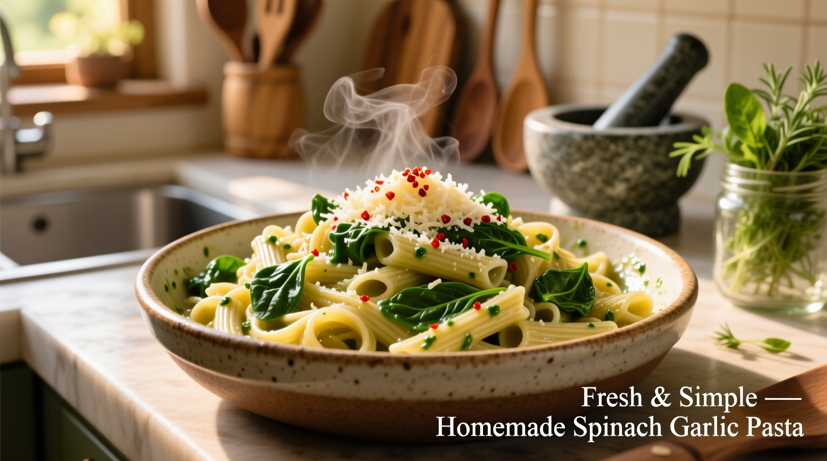 Perfect Spinach Garlic Pasta: Quick 20-Minute Recipe