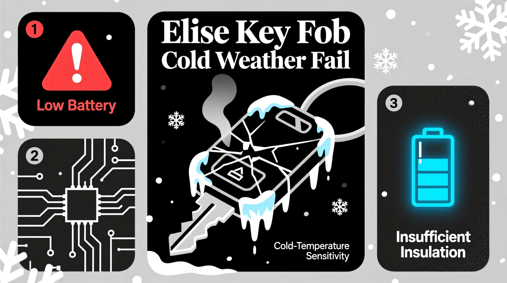 elise key fob cold weather fail