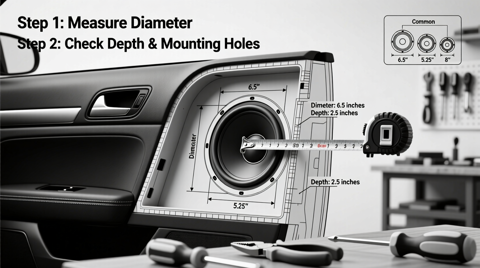 how do you measure car speakers