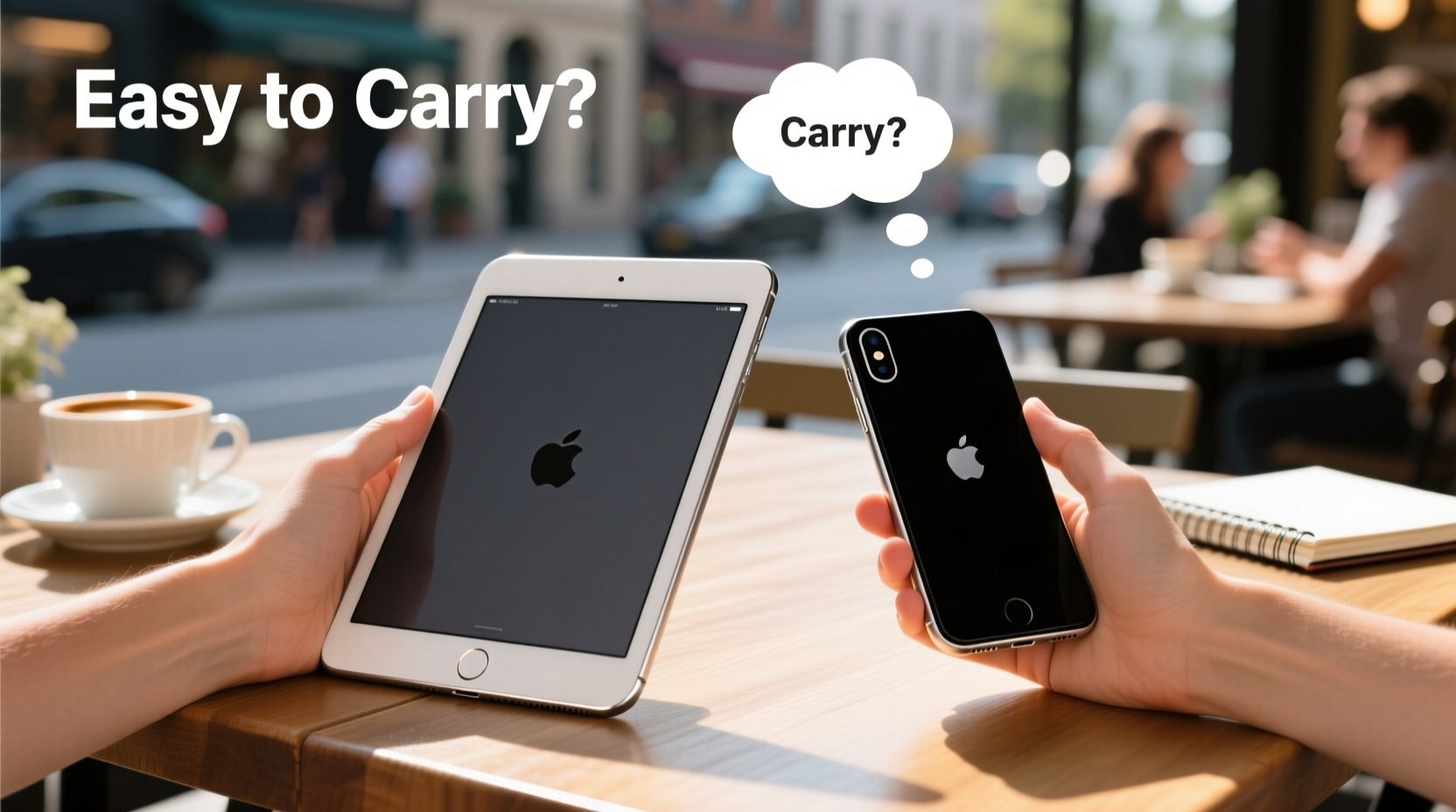 is the ipad mini actually easier to carry around than the iphone 8 plus users discuss size convenience