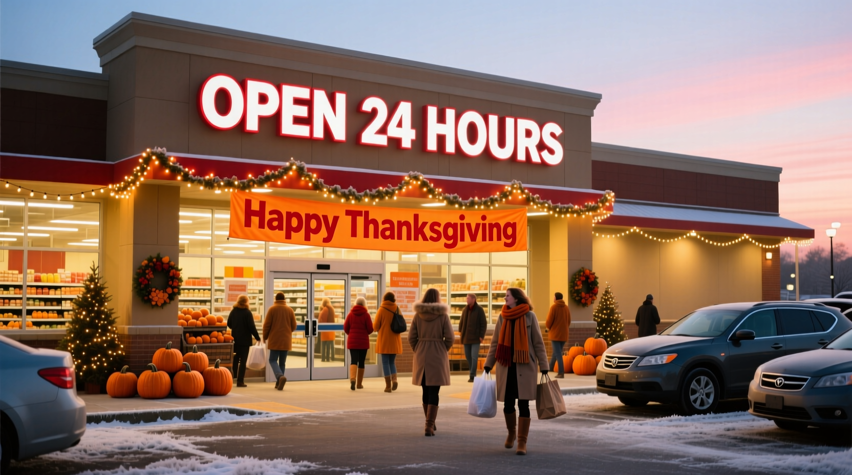 which grocery store is open on thanksgiving day