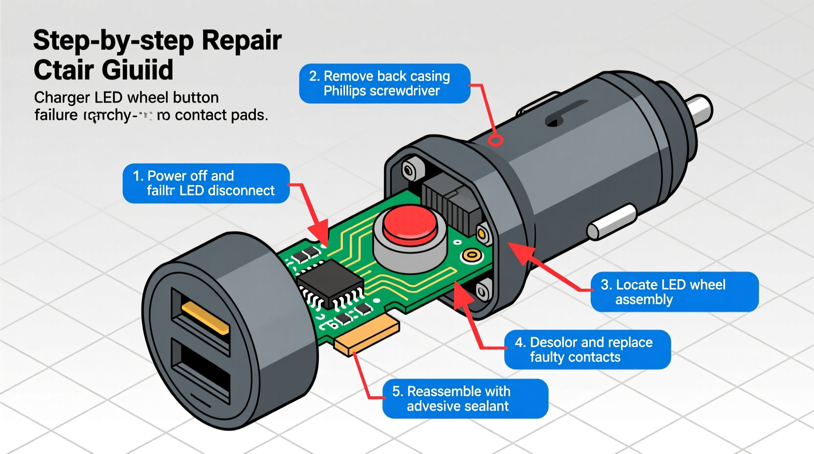 charger led wheel button failure fix