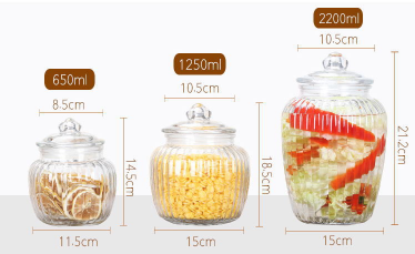 Glass Mason Jar Fruit Canning Jar with Lid Wide Mouth canning glass jars
