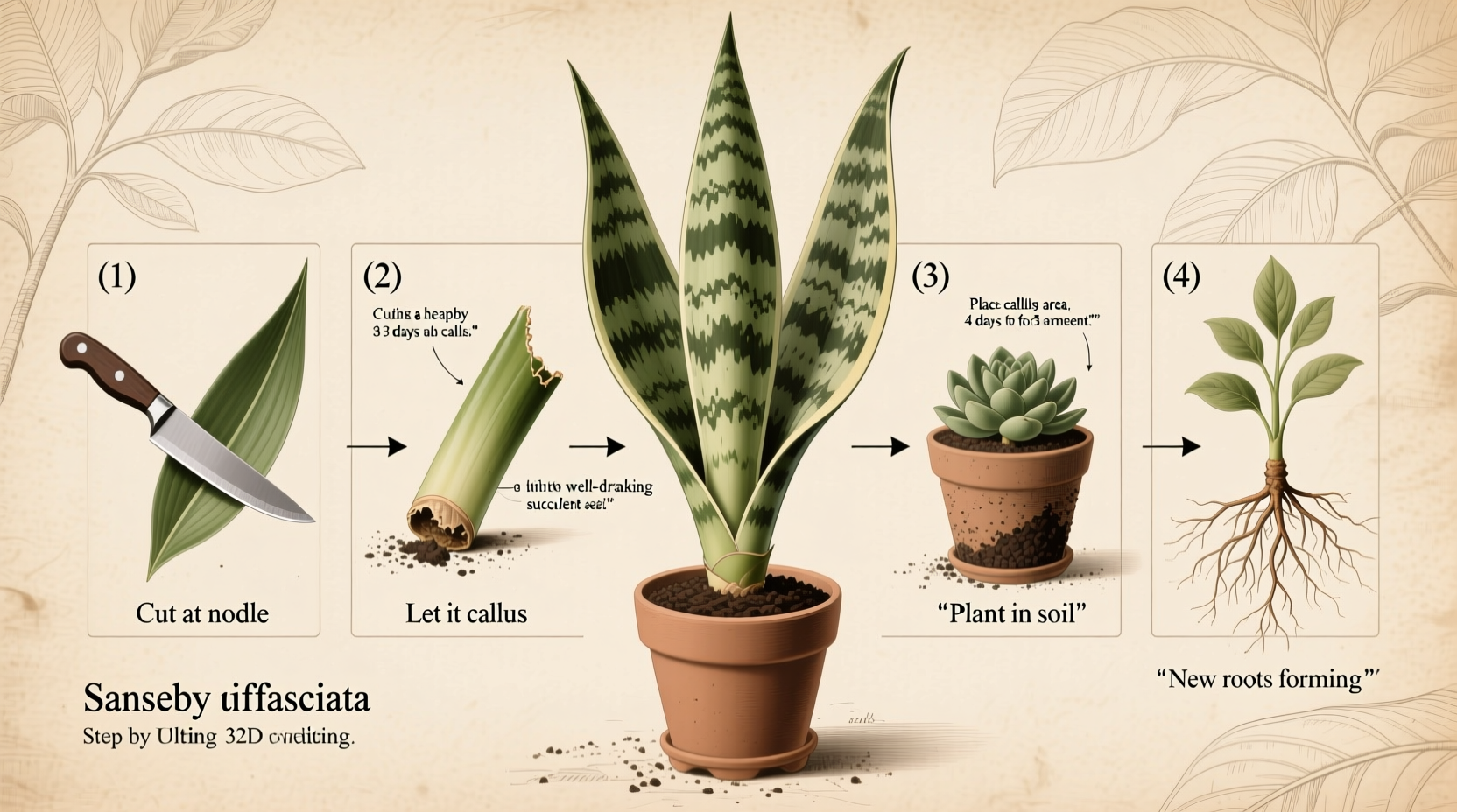 how do you root a snake plant