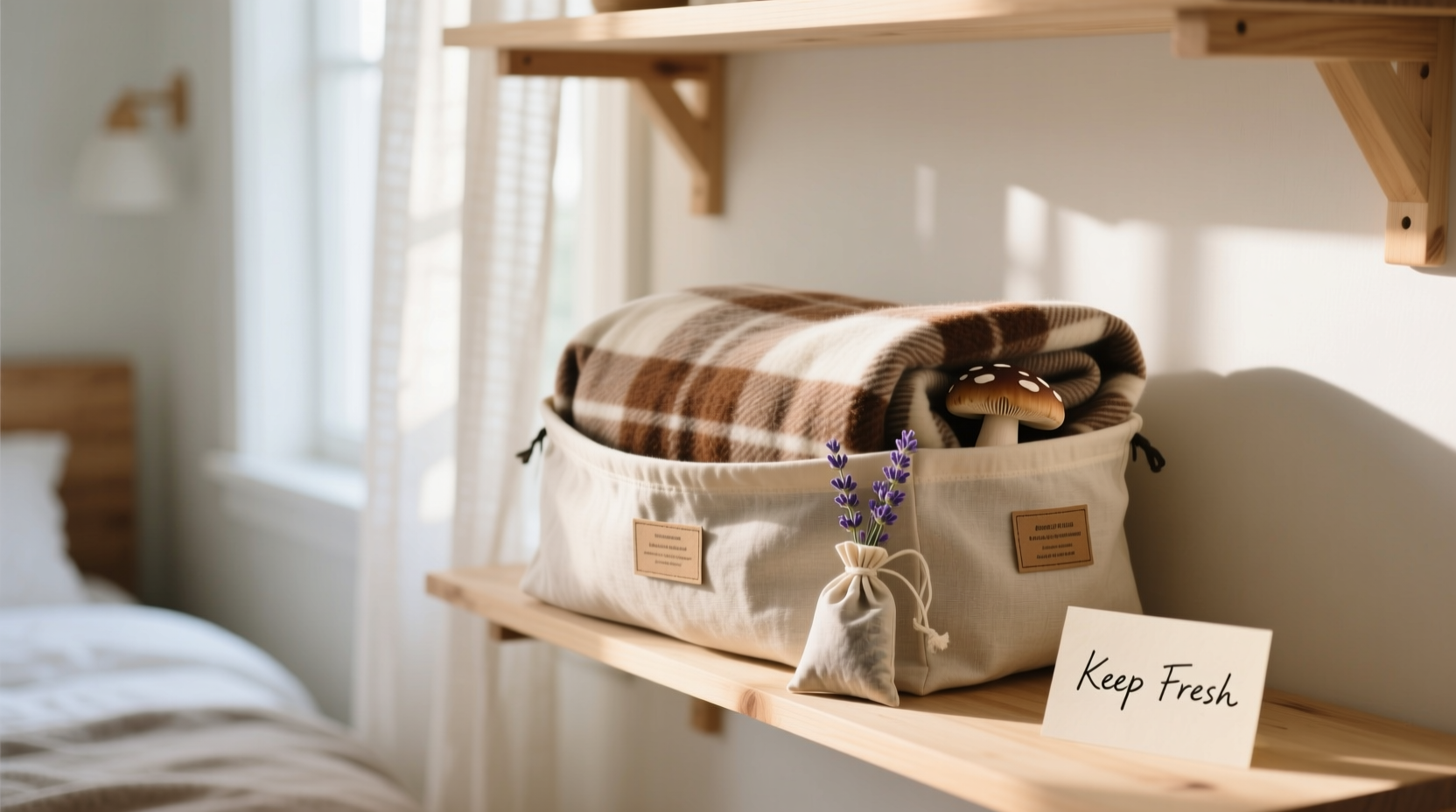 how to store a flannel mushroom blanket to keep it soft and fresh longer