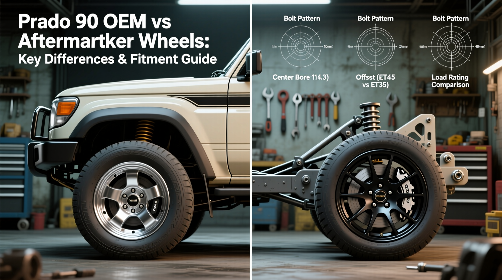 prado 90 oem vs aftermarket wheel