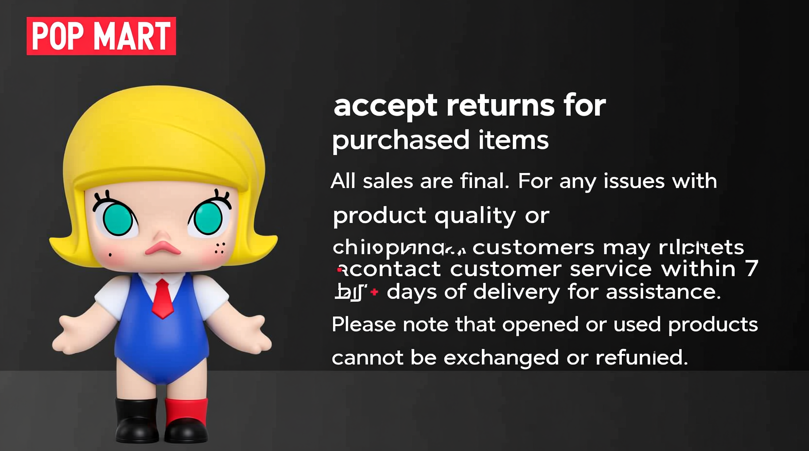 does popmart take returns