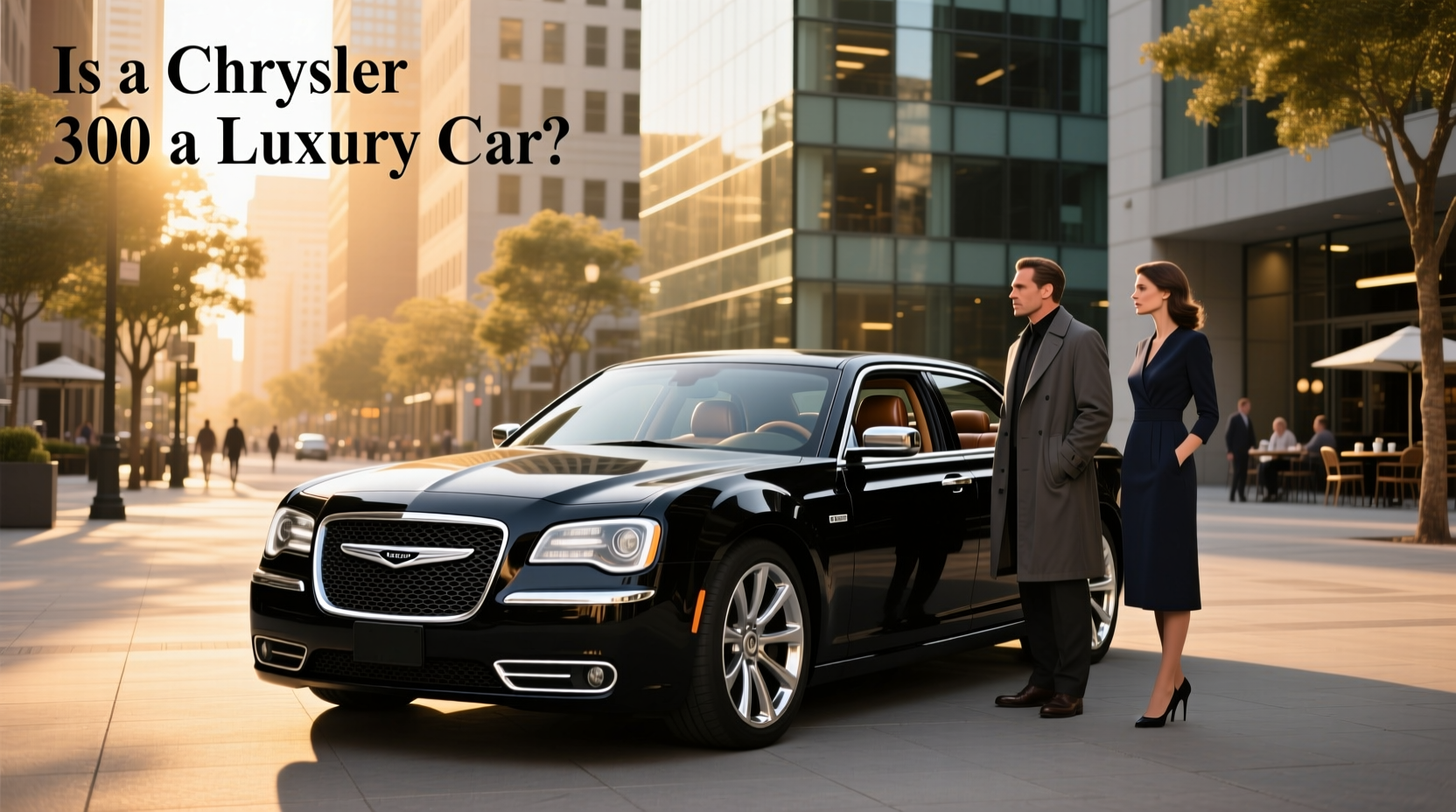Chrysler 300 front view showing bold styling and grille