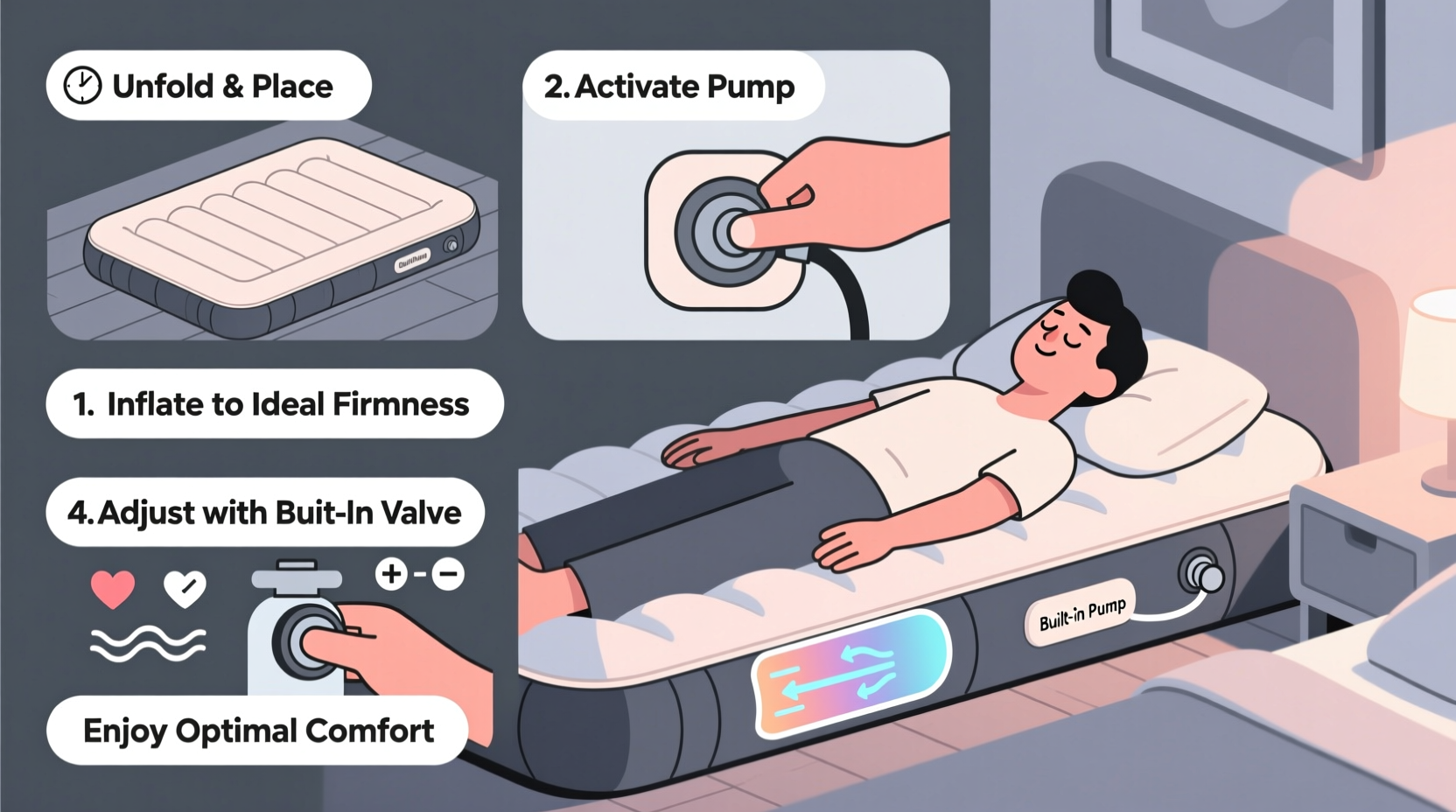 mastering your built in pump air mattress a step by step guide for optimal comfort