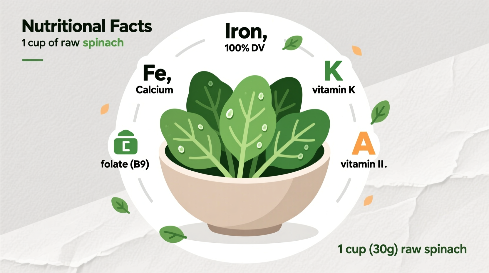 spinach nutrition facts 1 cup