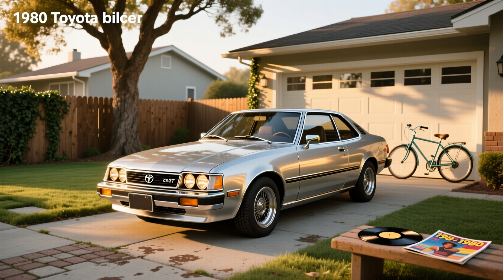 1980 Toyota Celica GT Hatchback in silver on asphalt