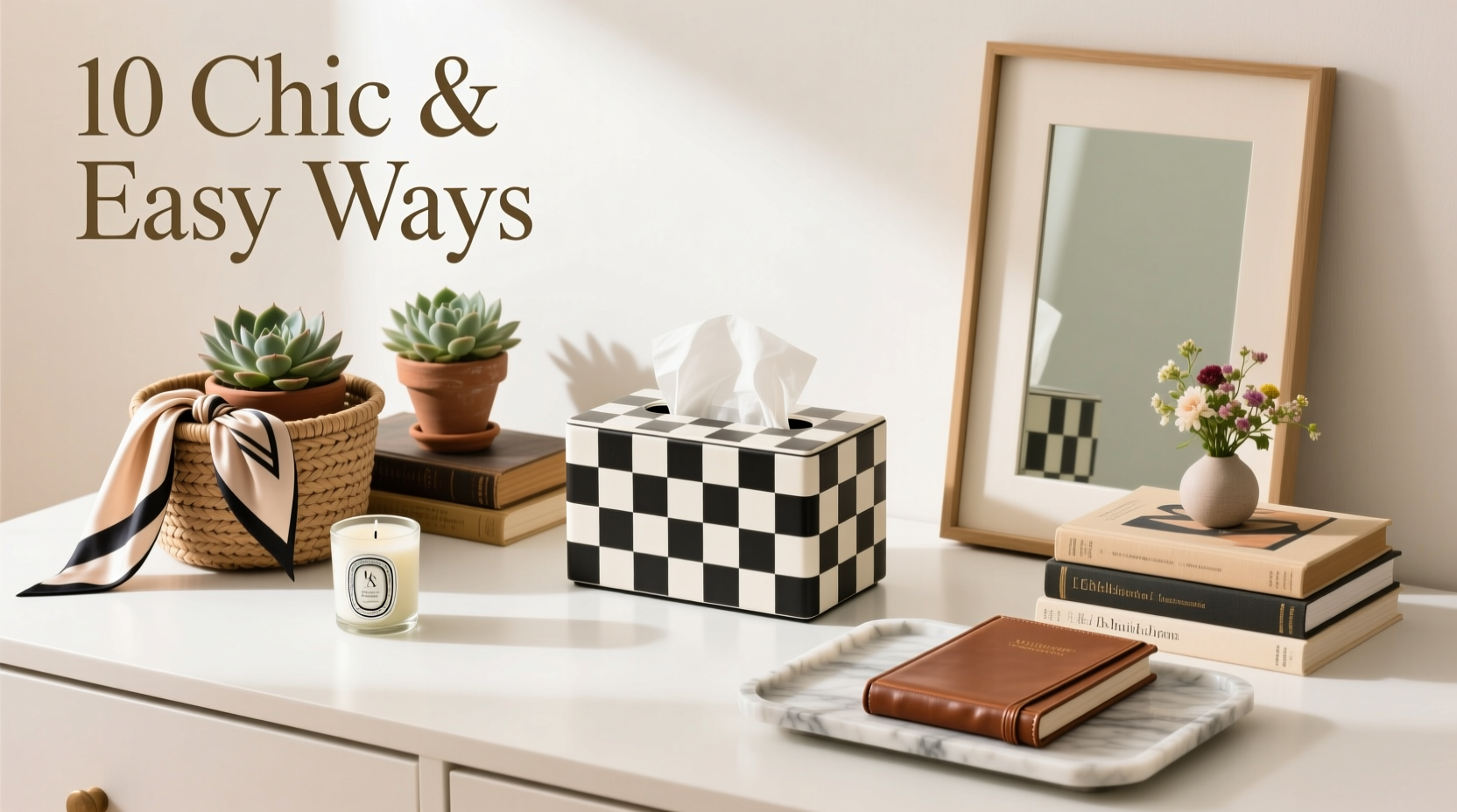 10 chic and easy ways to style a checkerboard tissue box that enhances any room