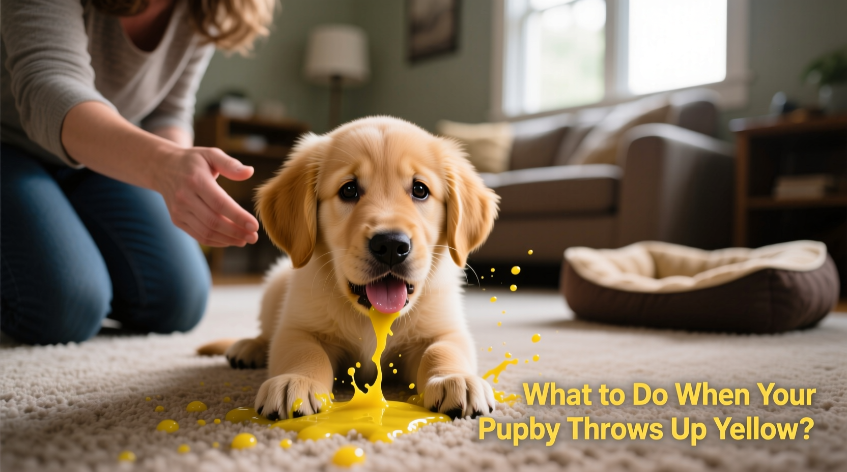 puppy throwing up yellow causes concerns what to do