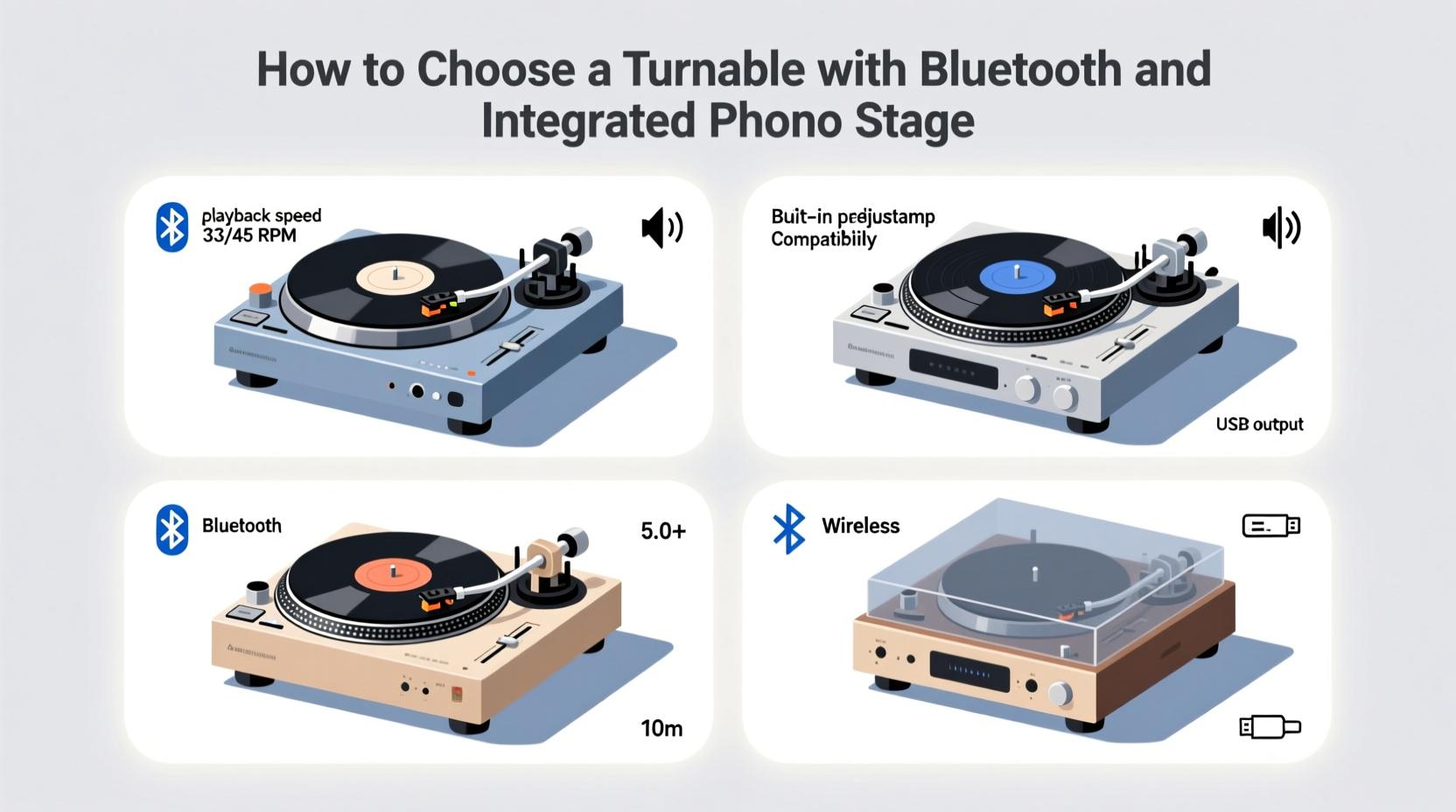 turntable bluetooth integrated phono stage