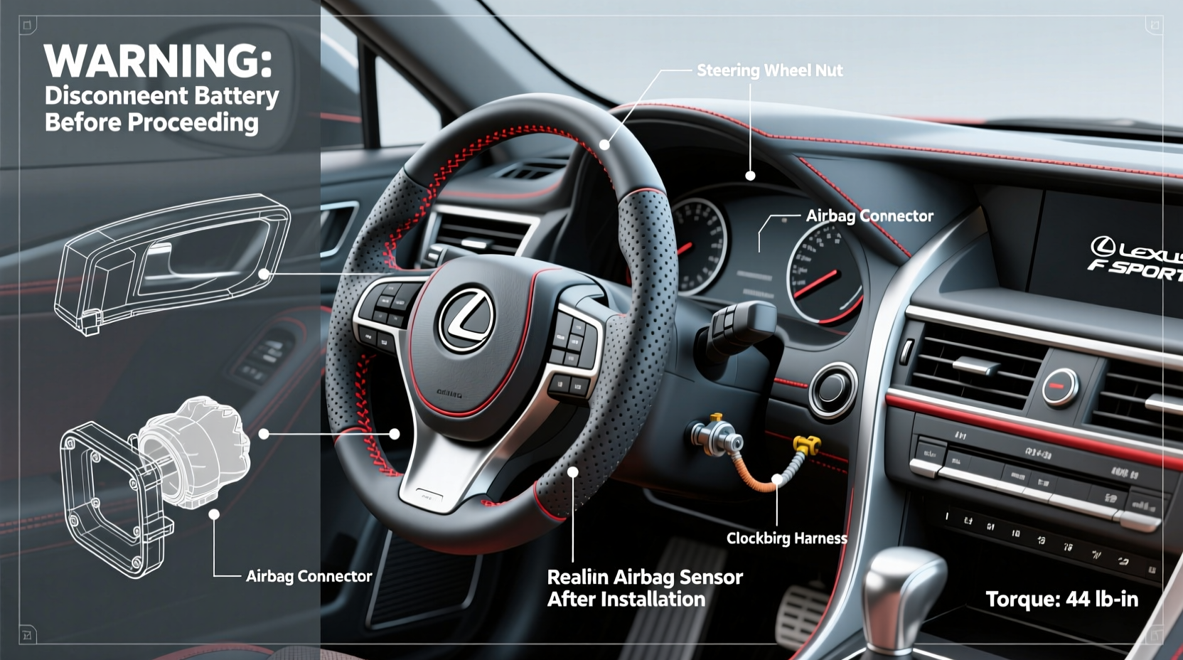 is350 f sport steering wheel replacement