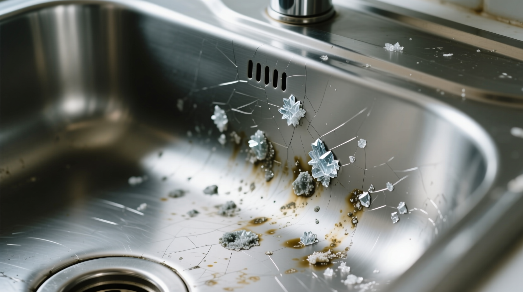 how to remove hard water stains from stainless steel