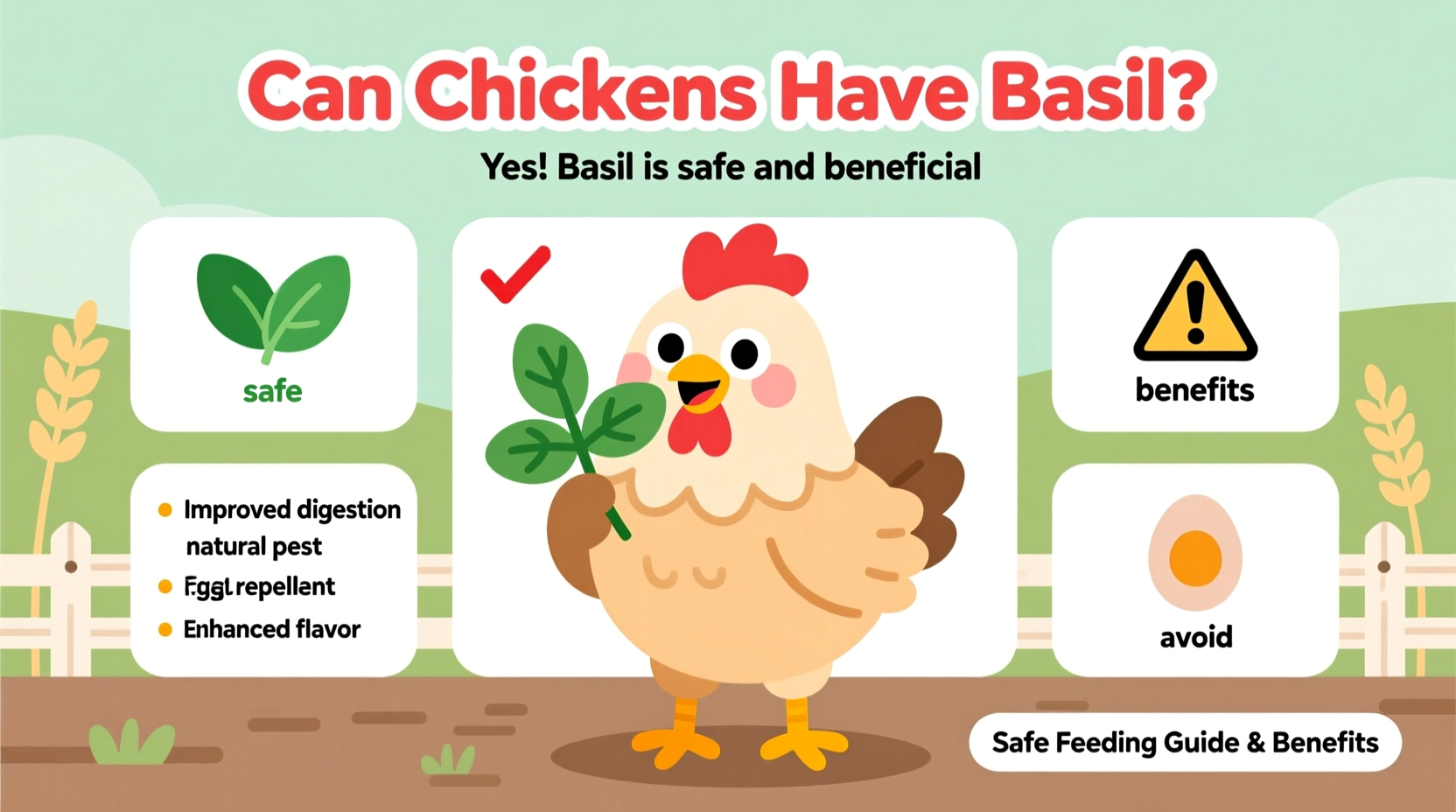 can chickens have basil