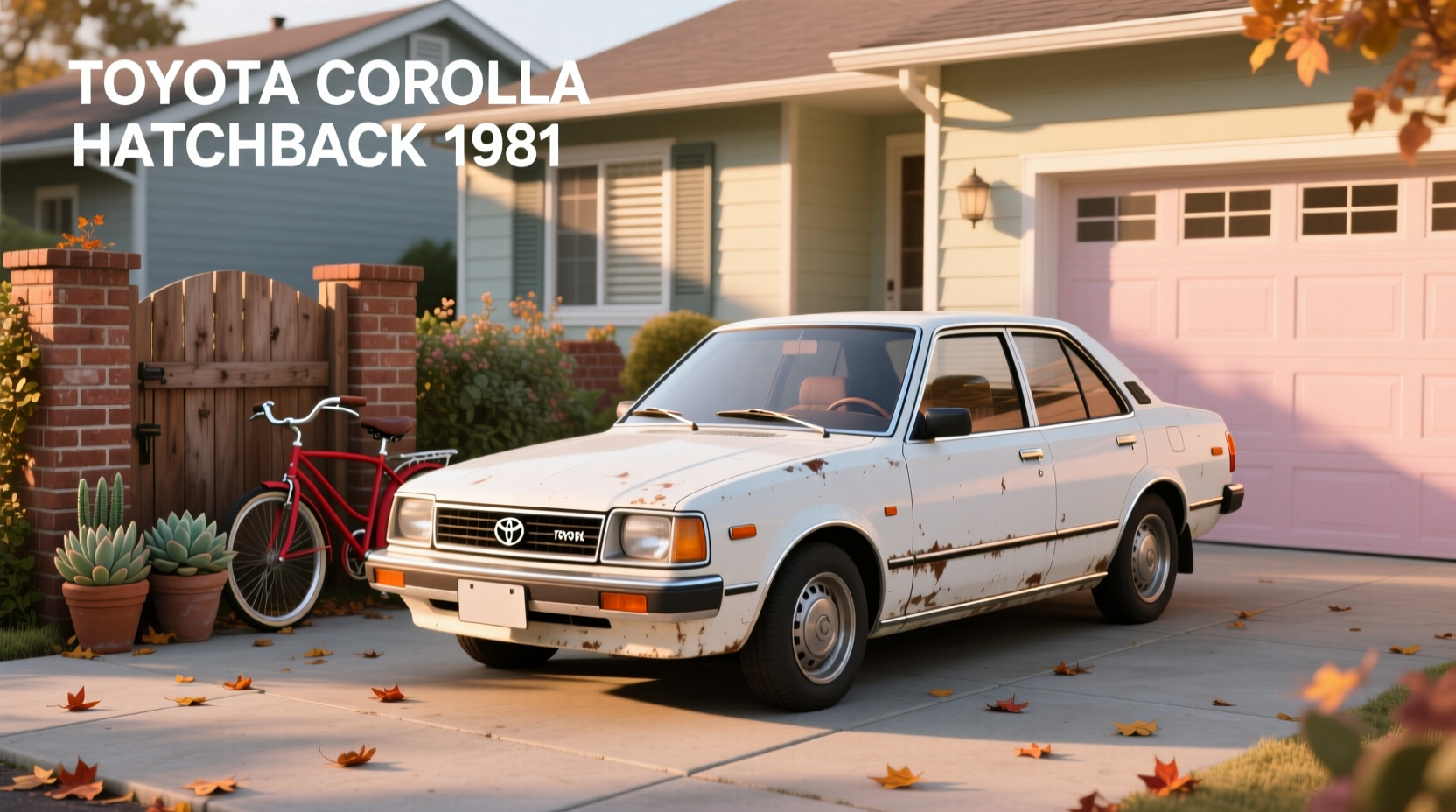 1981 Toyota Corolla hatchback parked on urban street