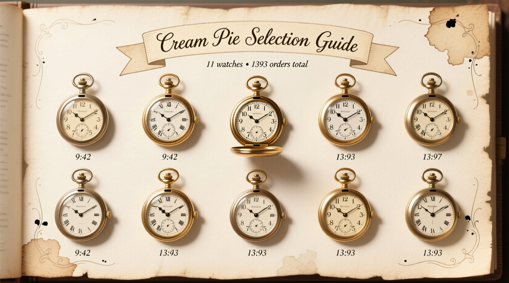 cream pie selection guide with 11 watches starting from 9 42 1393 orders total