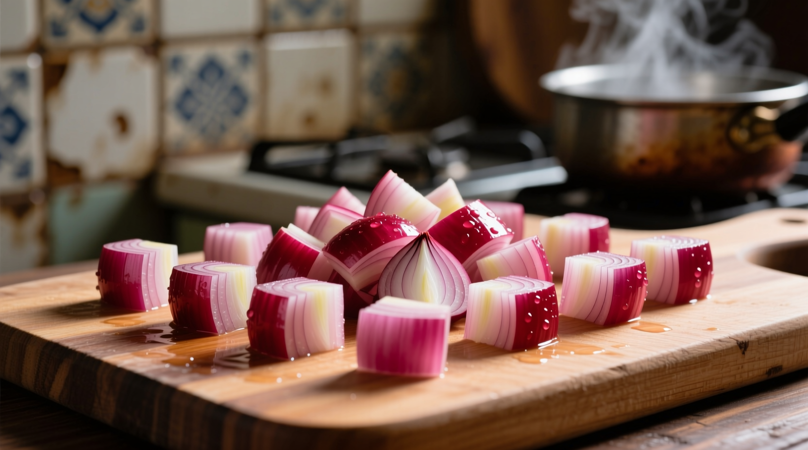 diced red onion