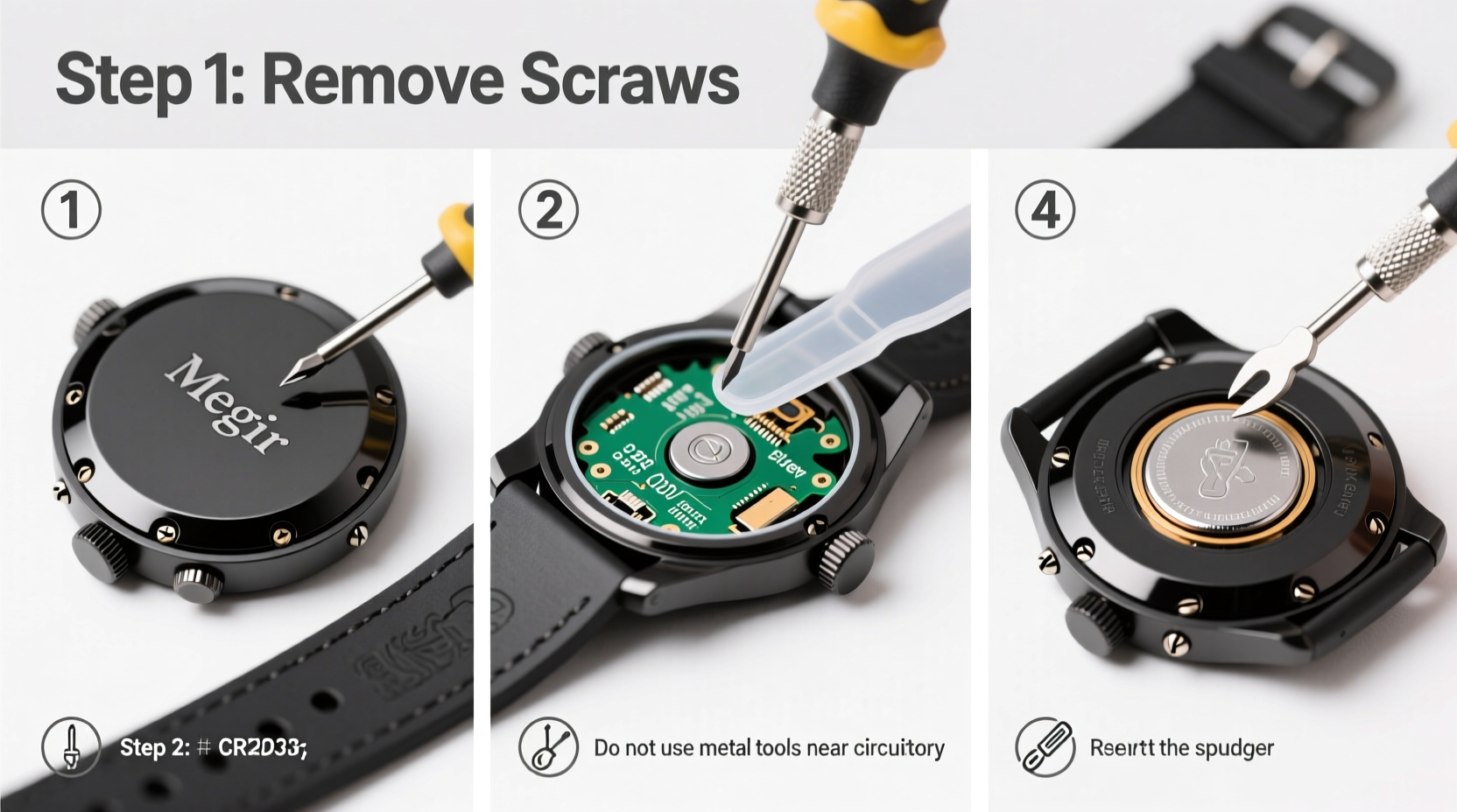 step by step guide how to safely replace the battery on your megir watch