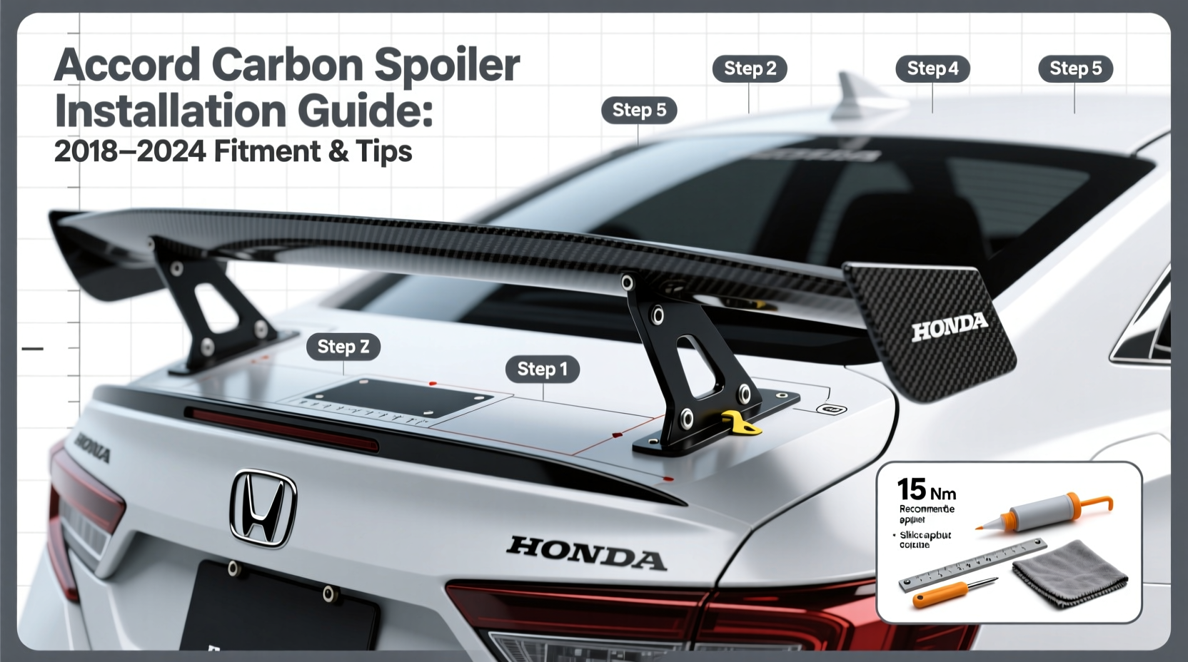 accord carbon spoiler install