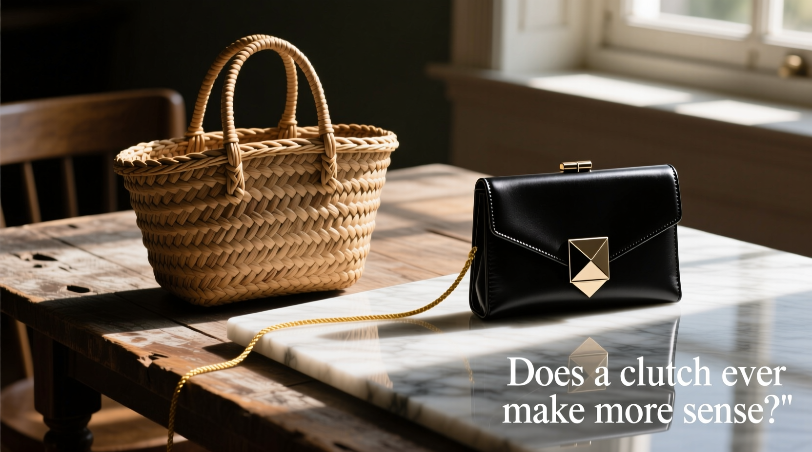 woven basket bag vs clutch does a clutch ever make more sense