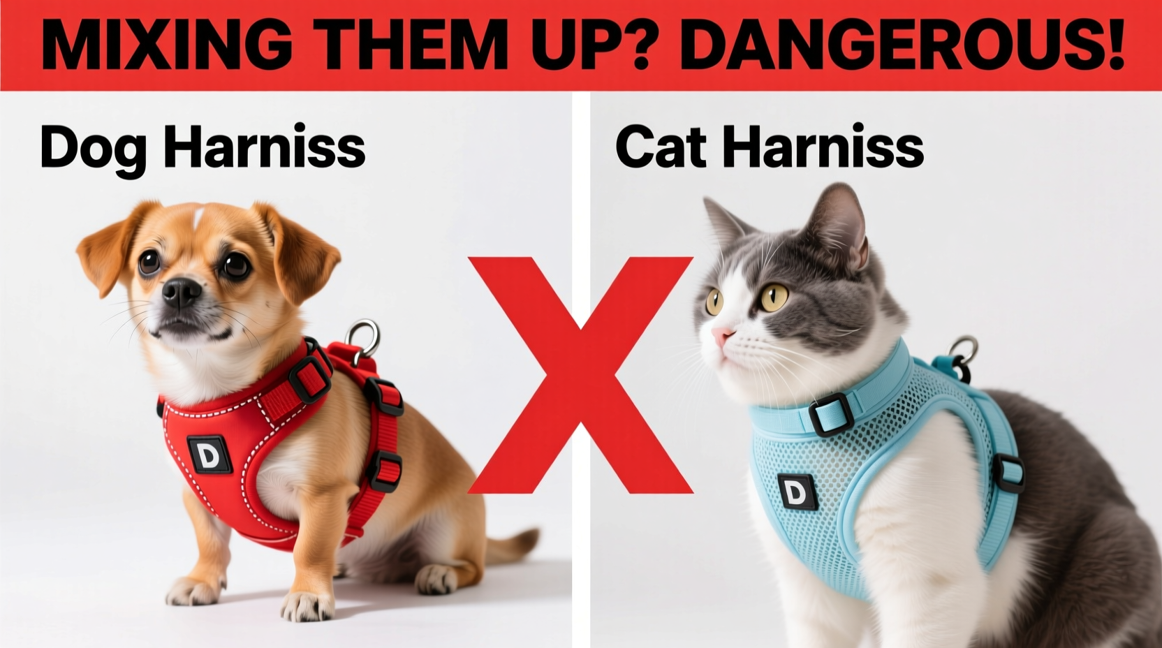 small dog harness vs cat harness what happens if you mix them up