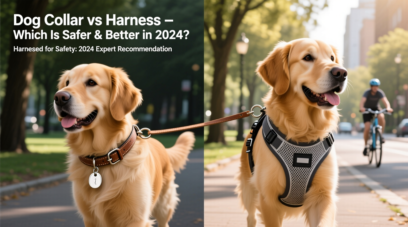 dog collar vs harness for walks which is actually safer better in 2024