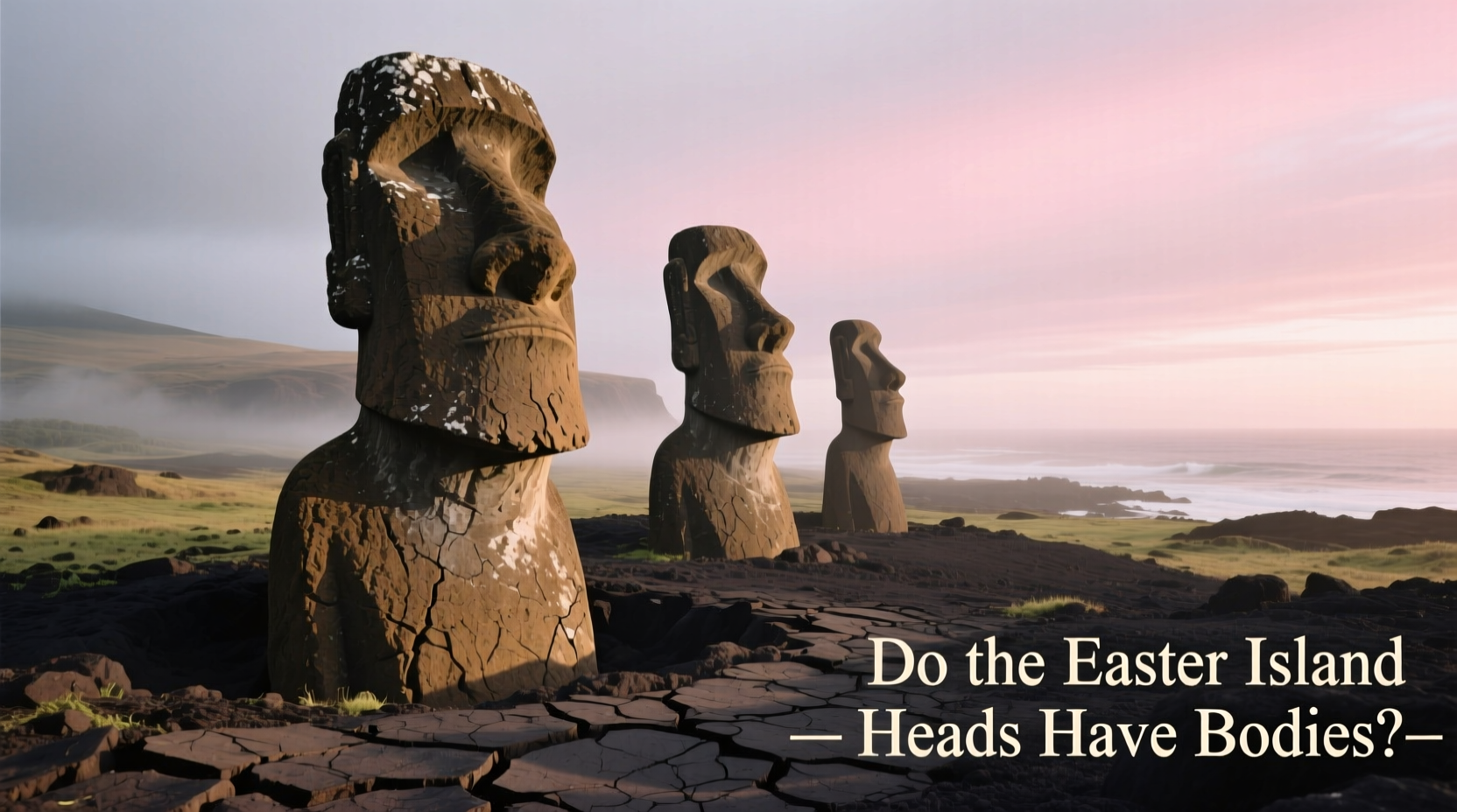 do the heads on easter island also have bodies