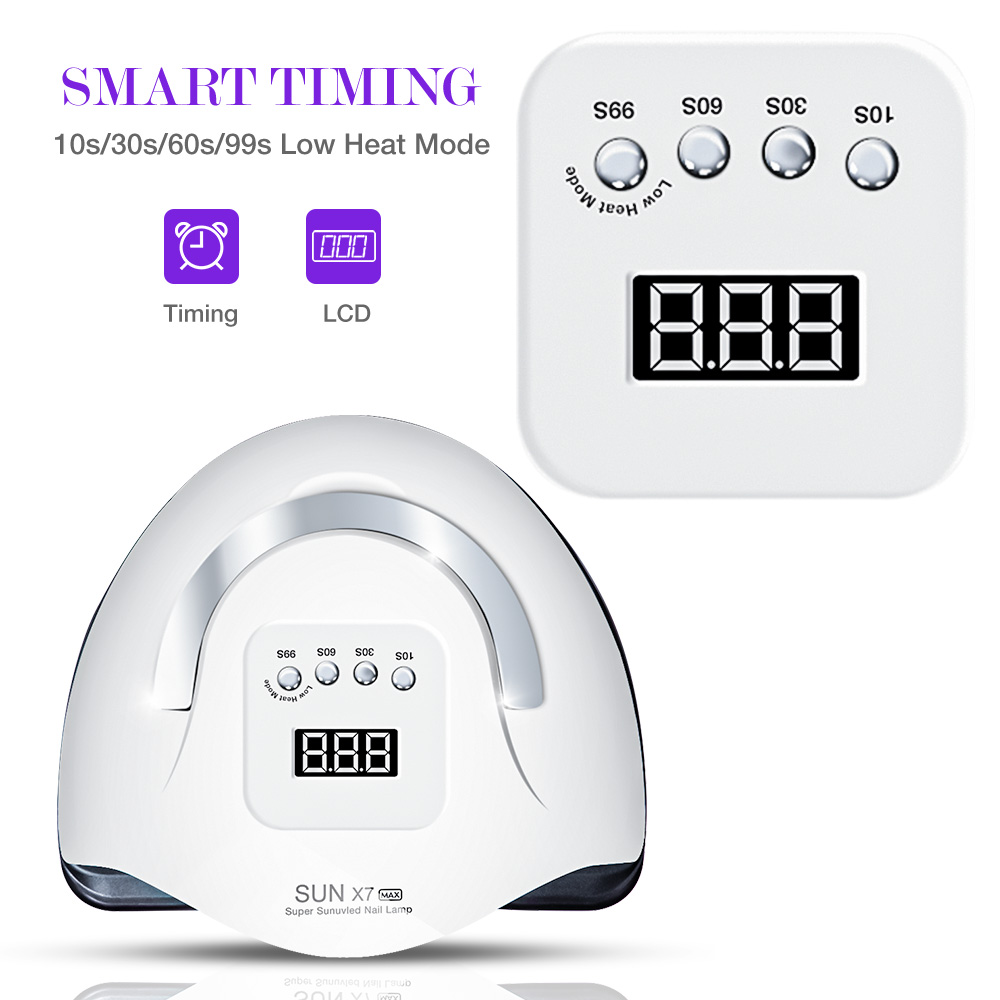 Hot selling 180w SUN X7 MAX Double Hands UV Nail Dryer Lamp Gel Led Lamps