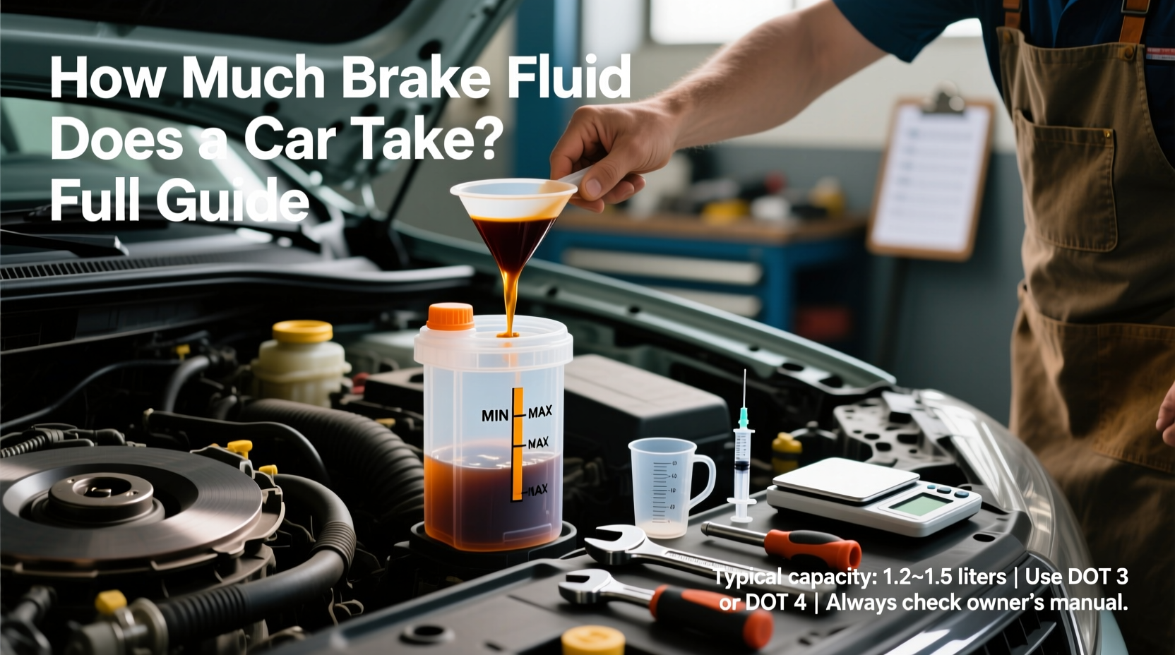 how much brake fluid does a car take
