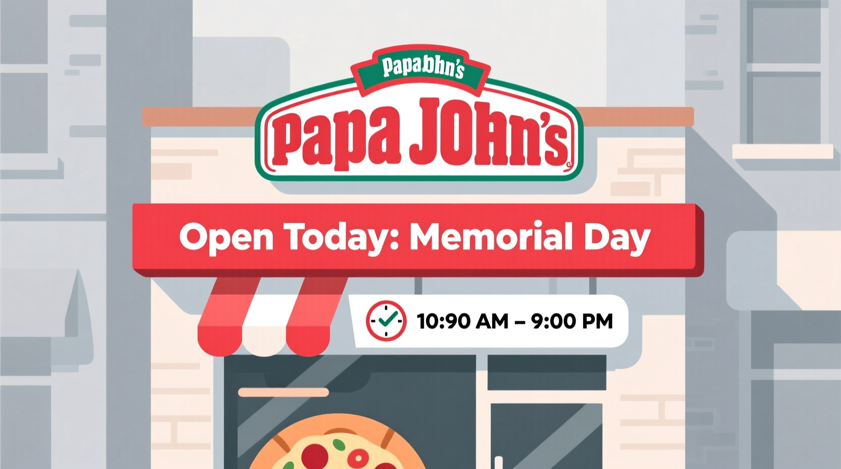 is papa johns open on memorial day