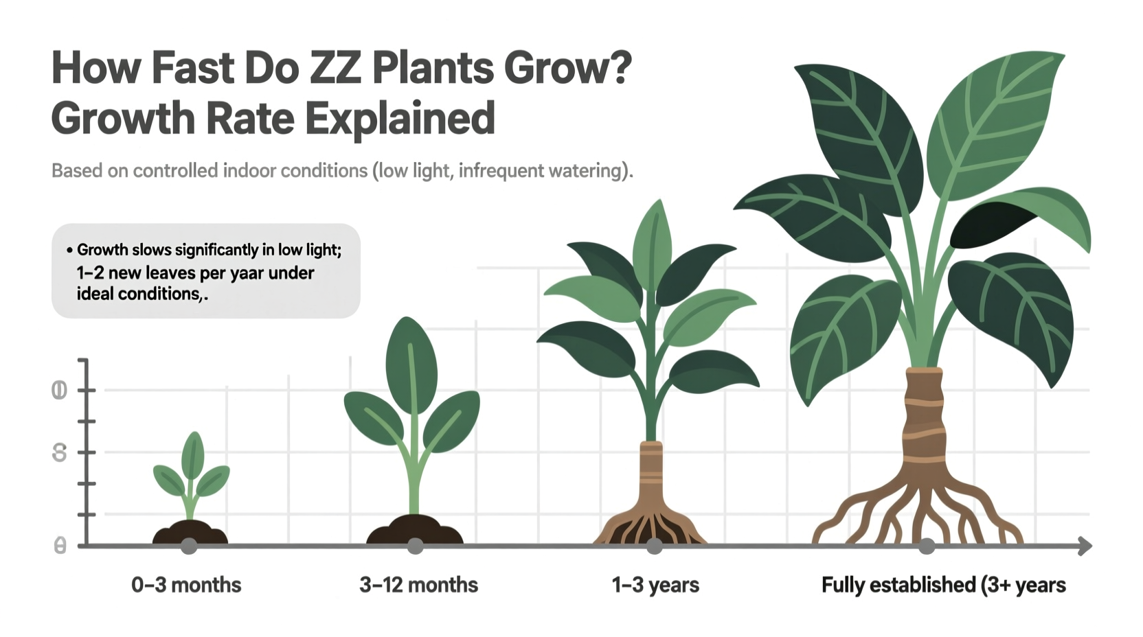 how fast do zz plants grow