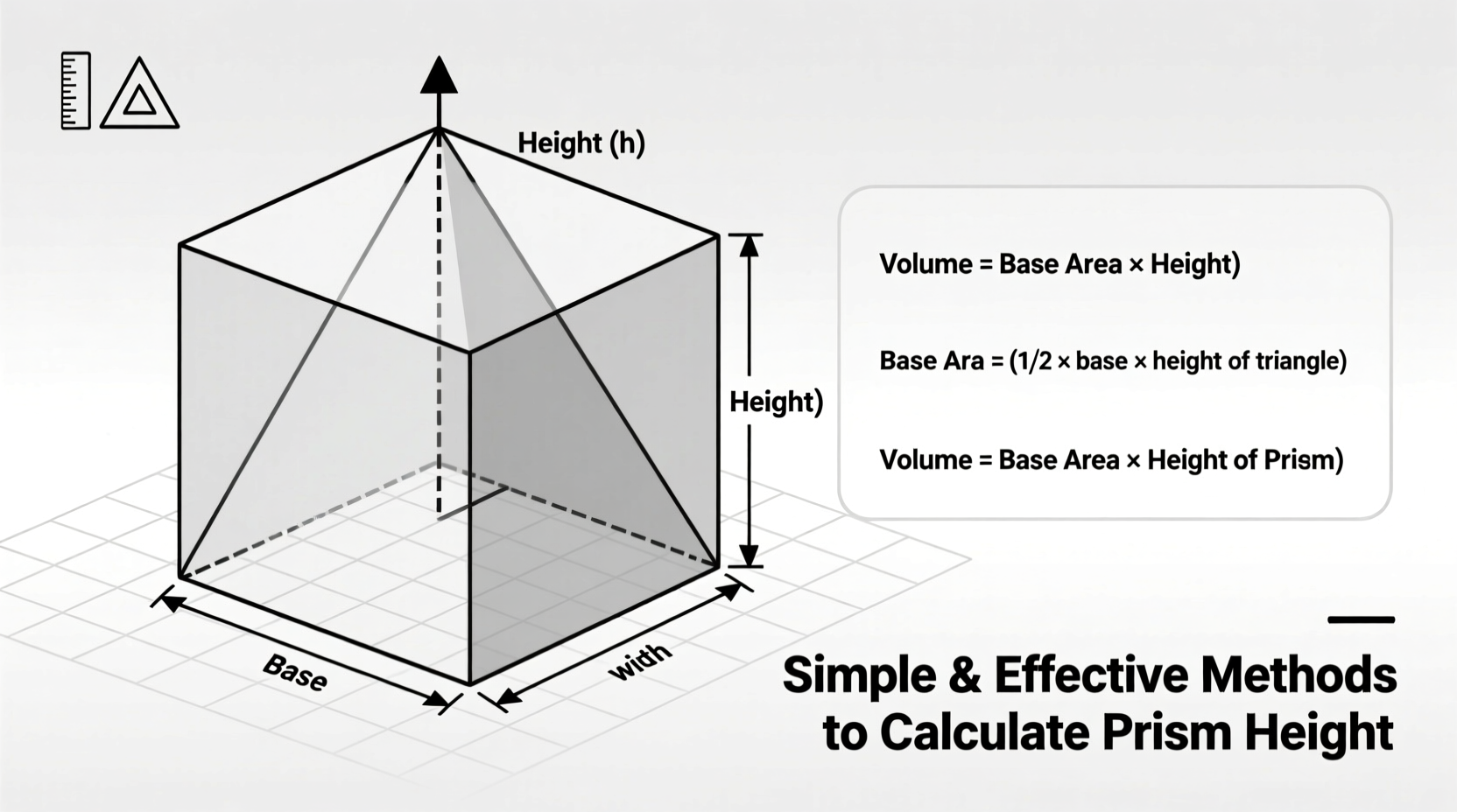 simple and effective methods to calculate the height of any prism