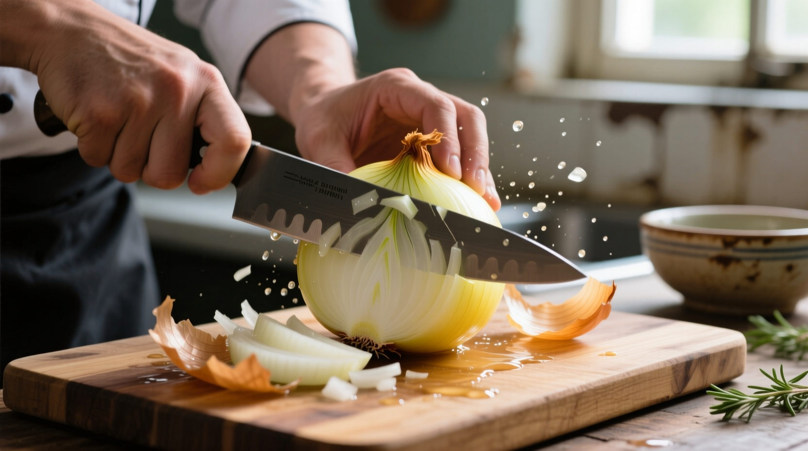 dicing onion
