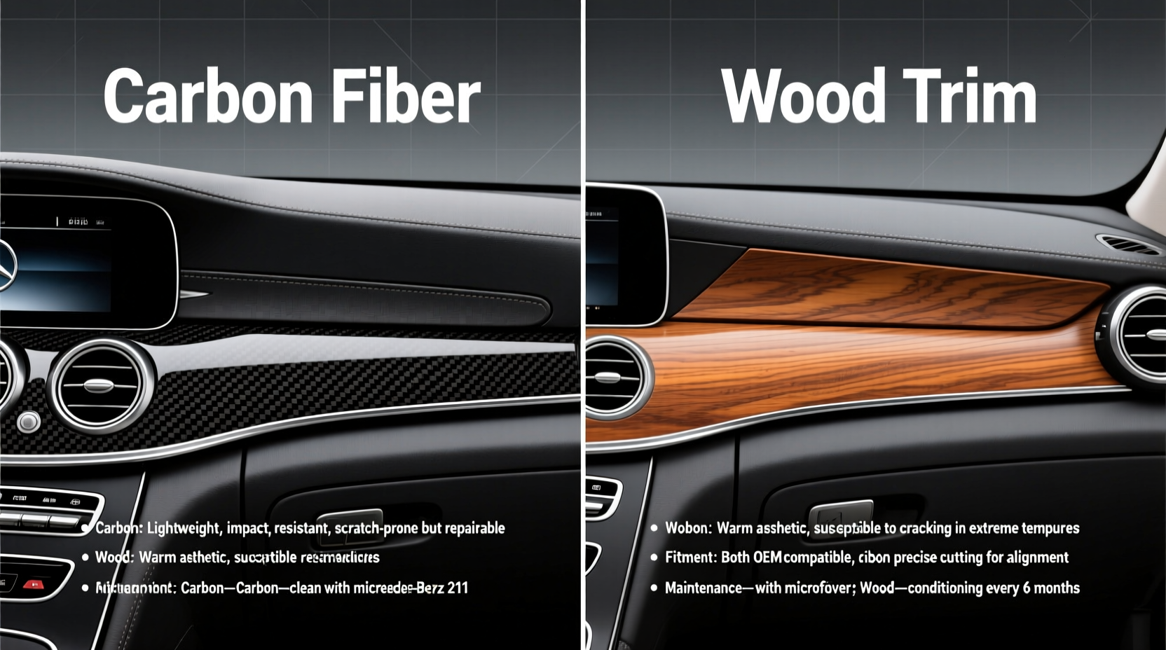 carbon vs wood w212