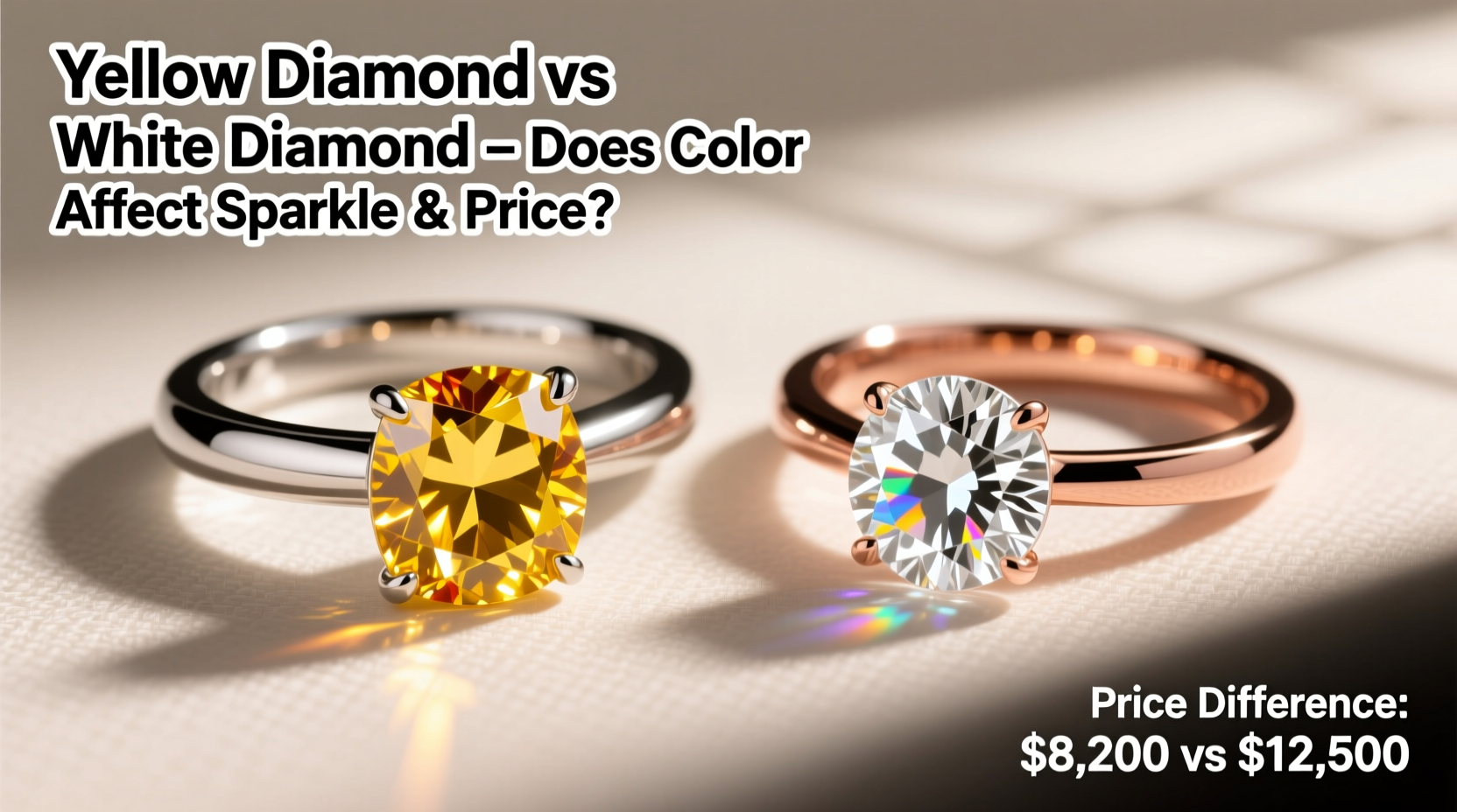 yellow diamond vs white diamond ring does the color really make a difference in sparkle price