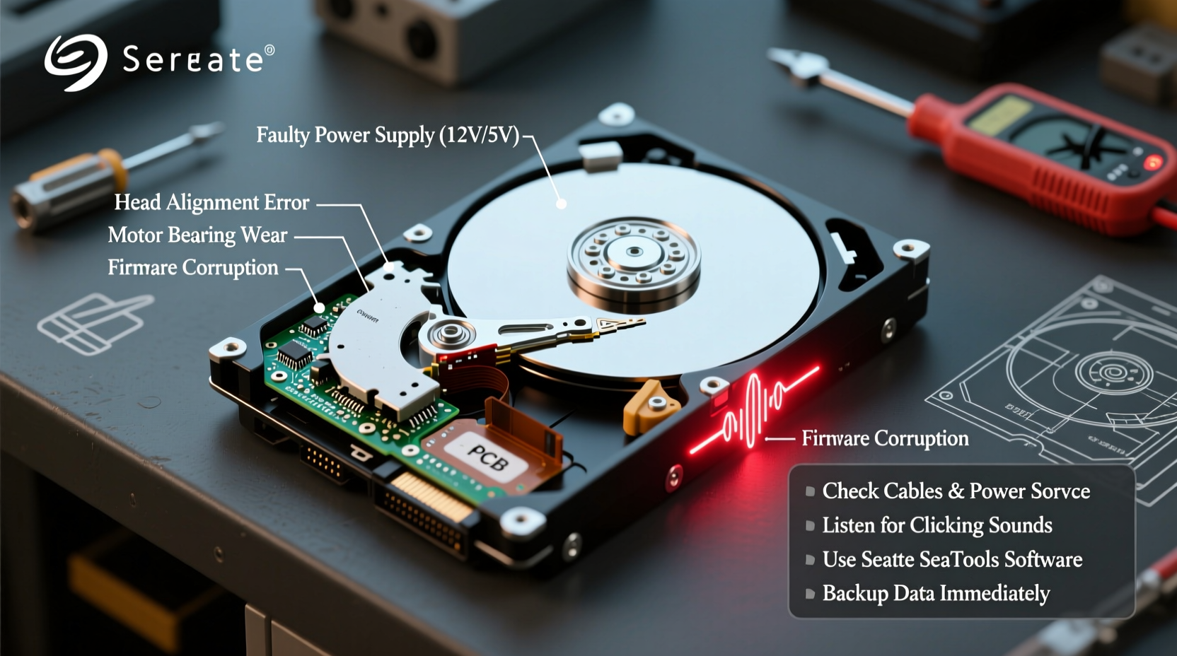 seagate hard drive beeping causes and troubleshooting