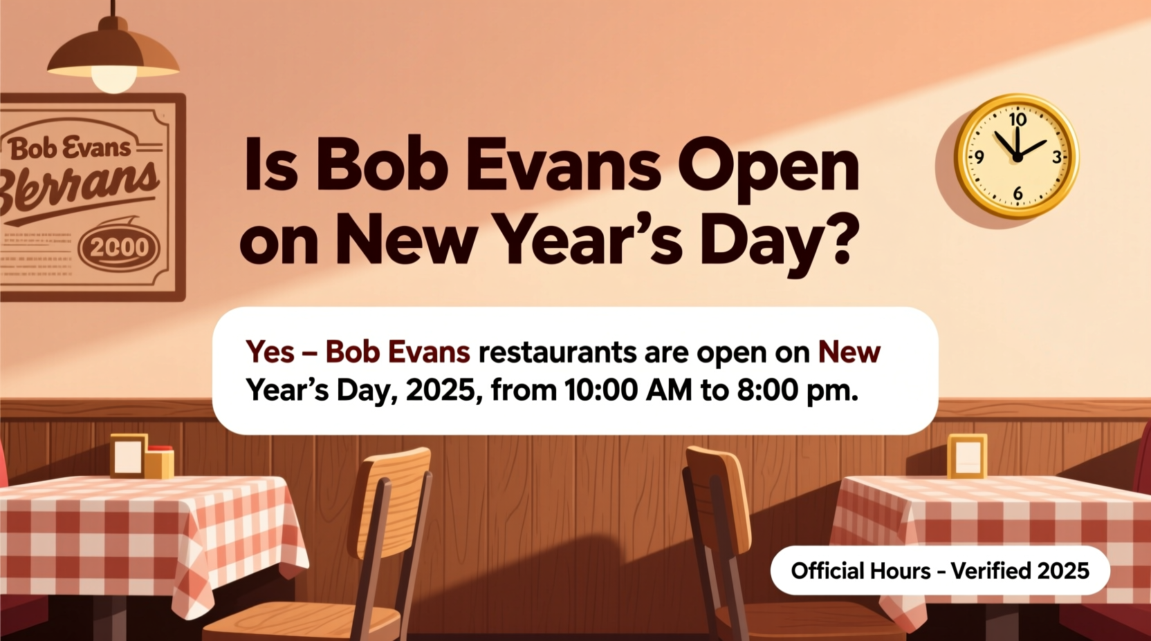 is bob evans open on new years day