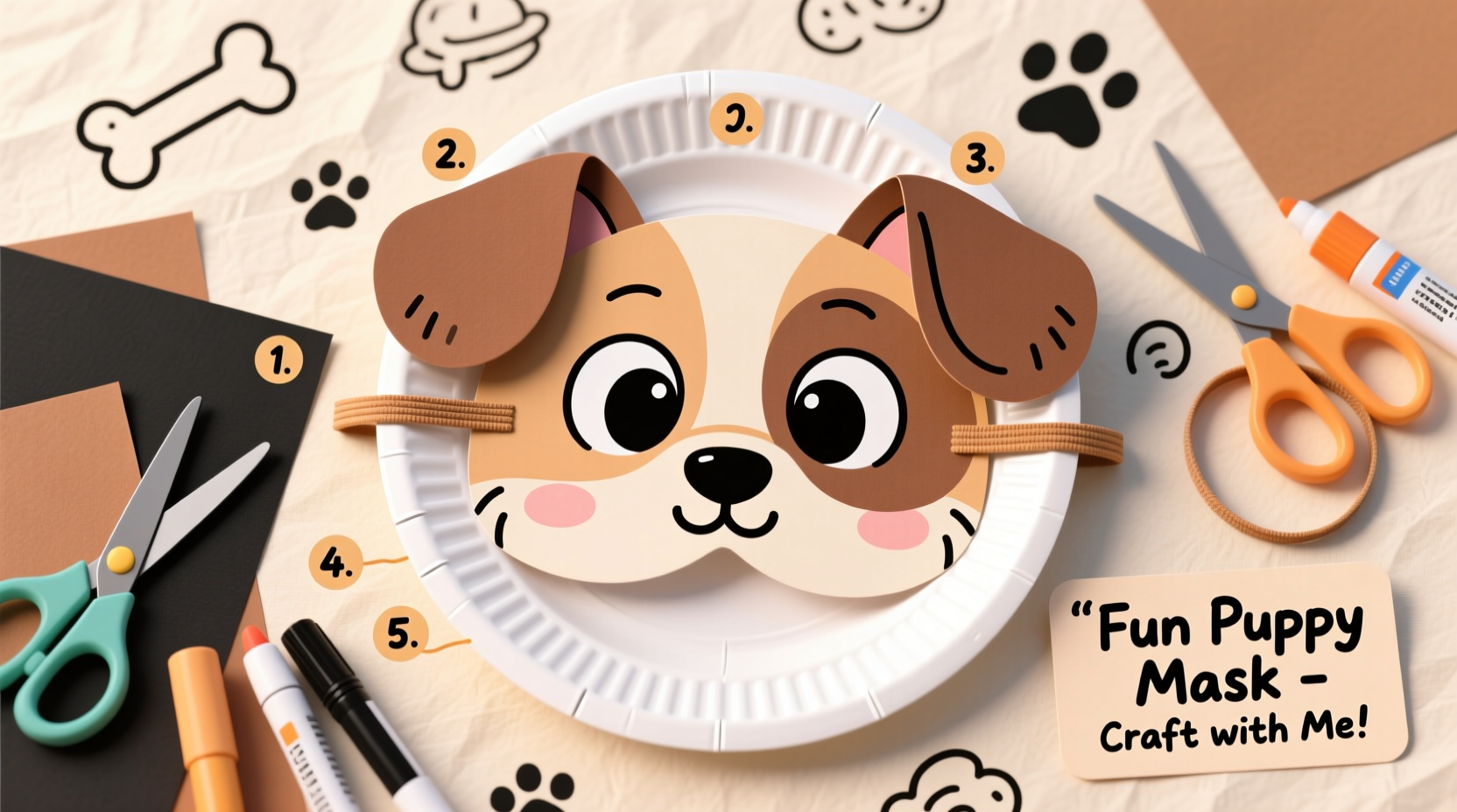 creative and easy steps to make a fun puppy mask at home