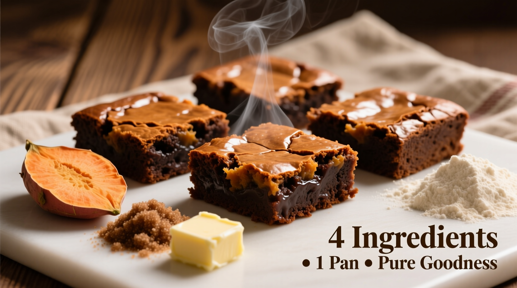 4-Ingredient Sweet Potato Brownies: Simple & Fudgy Recipe
