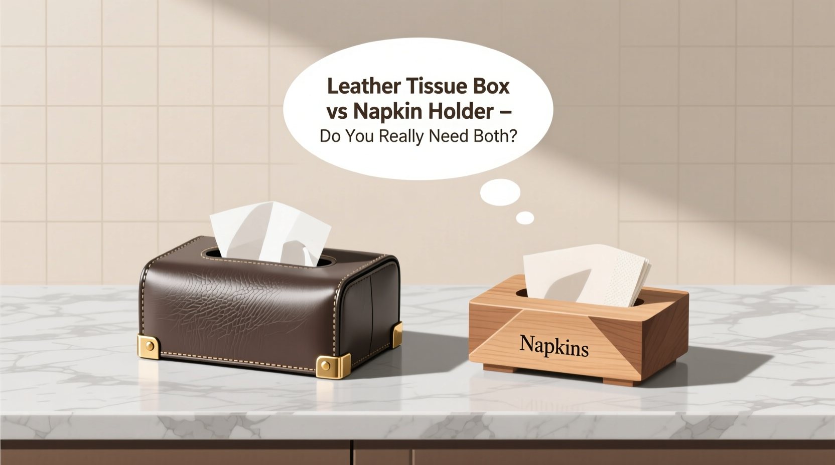 leather tissue box vs napkin holder do you really need both