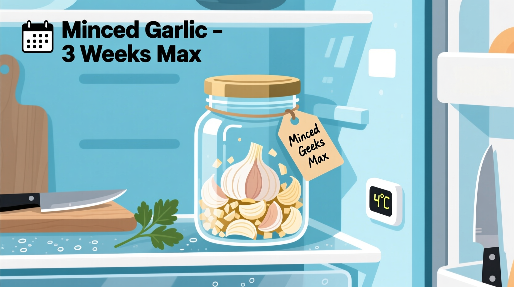 how long does minced garlic last in the fridge