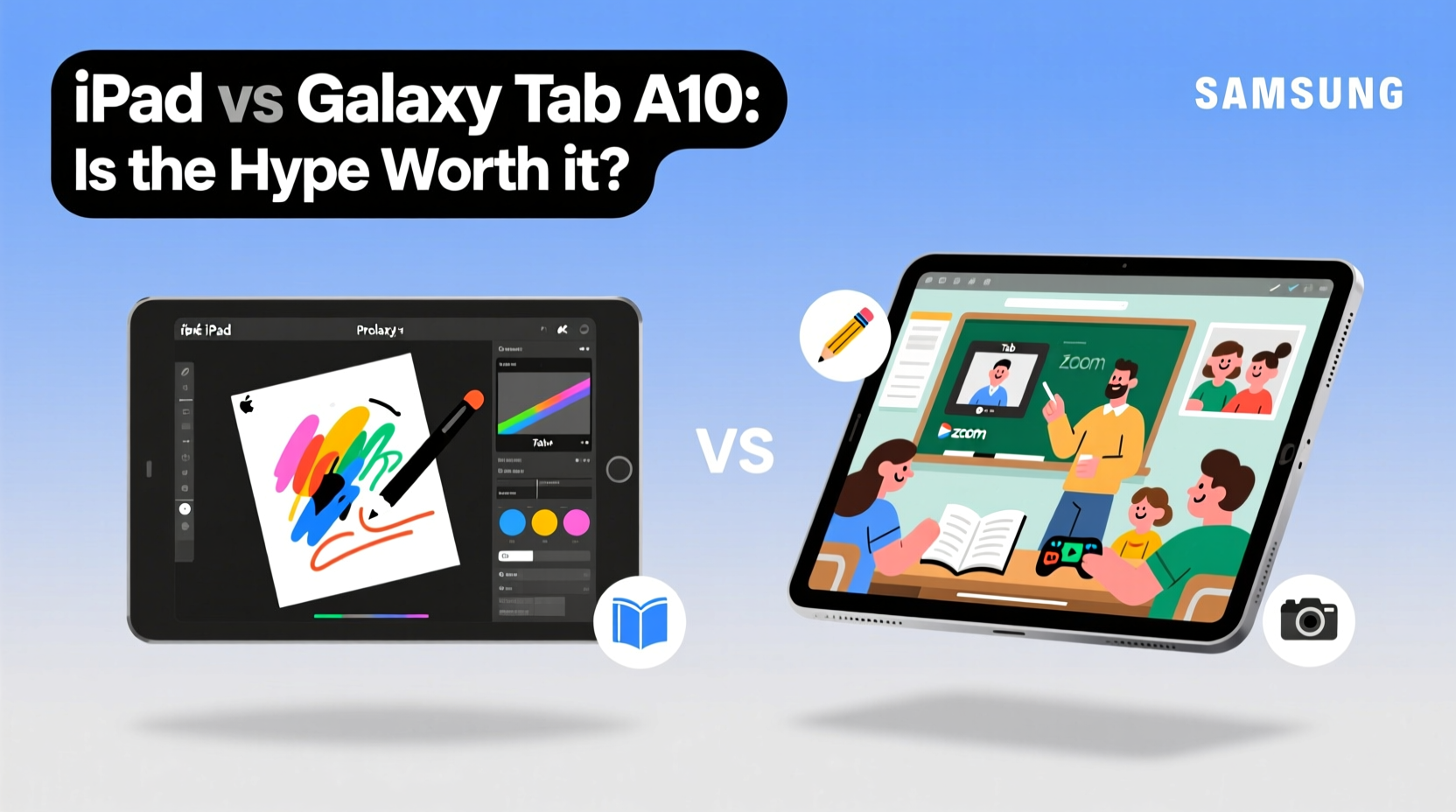 is the new ipad really worth the hype over the samsung galaxy tab a 10 1 what do people actually use them for