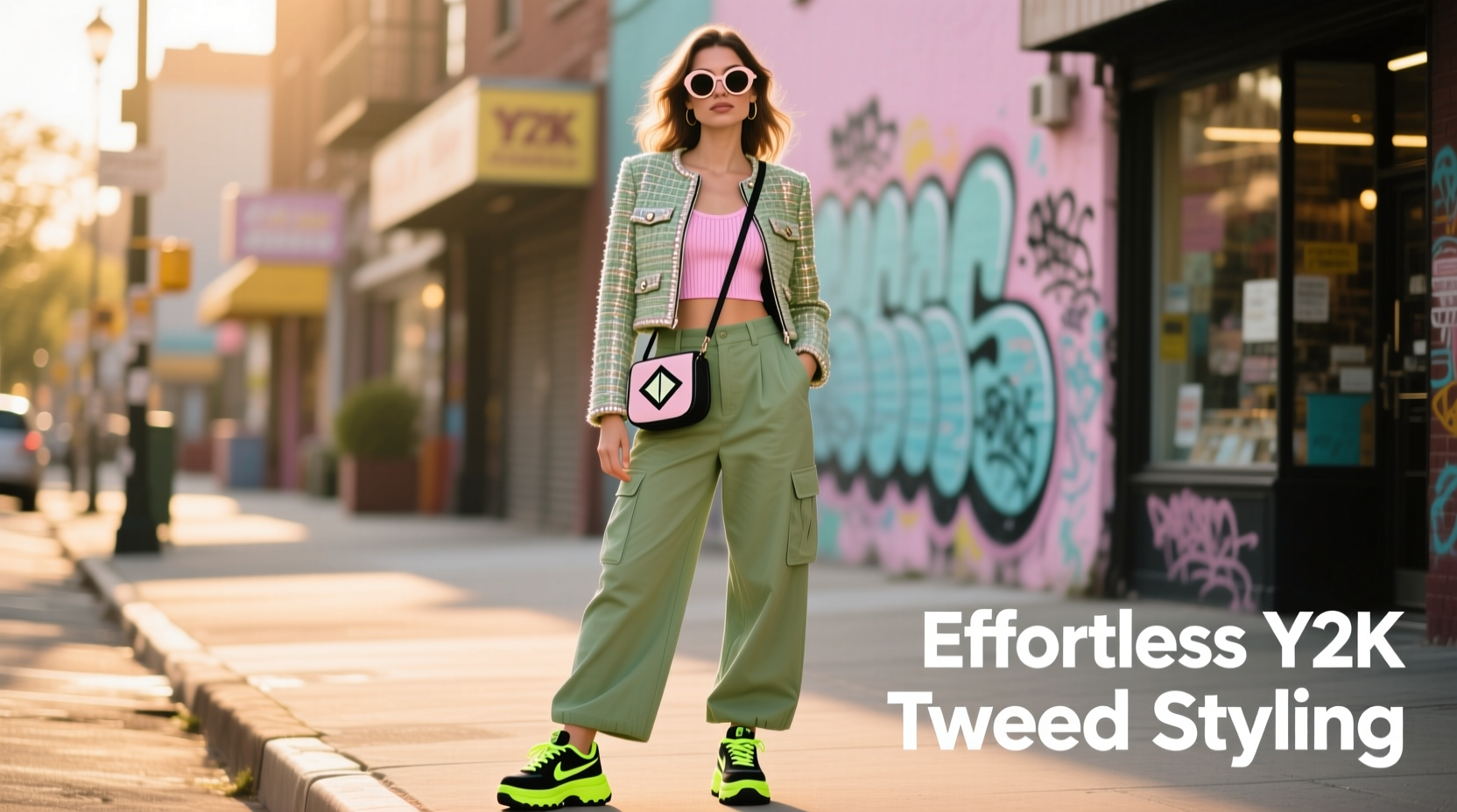 effortless ways to style a y2k tweed jacket for chic casual outfits