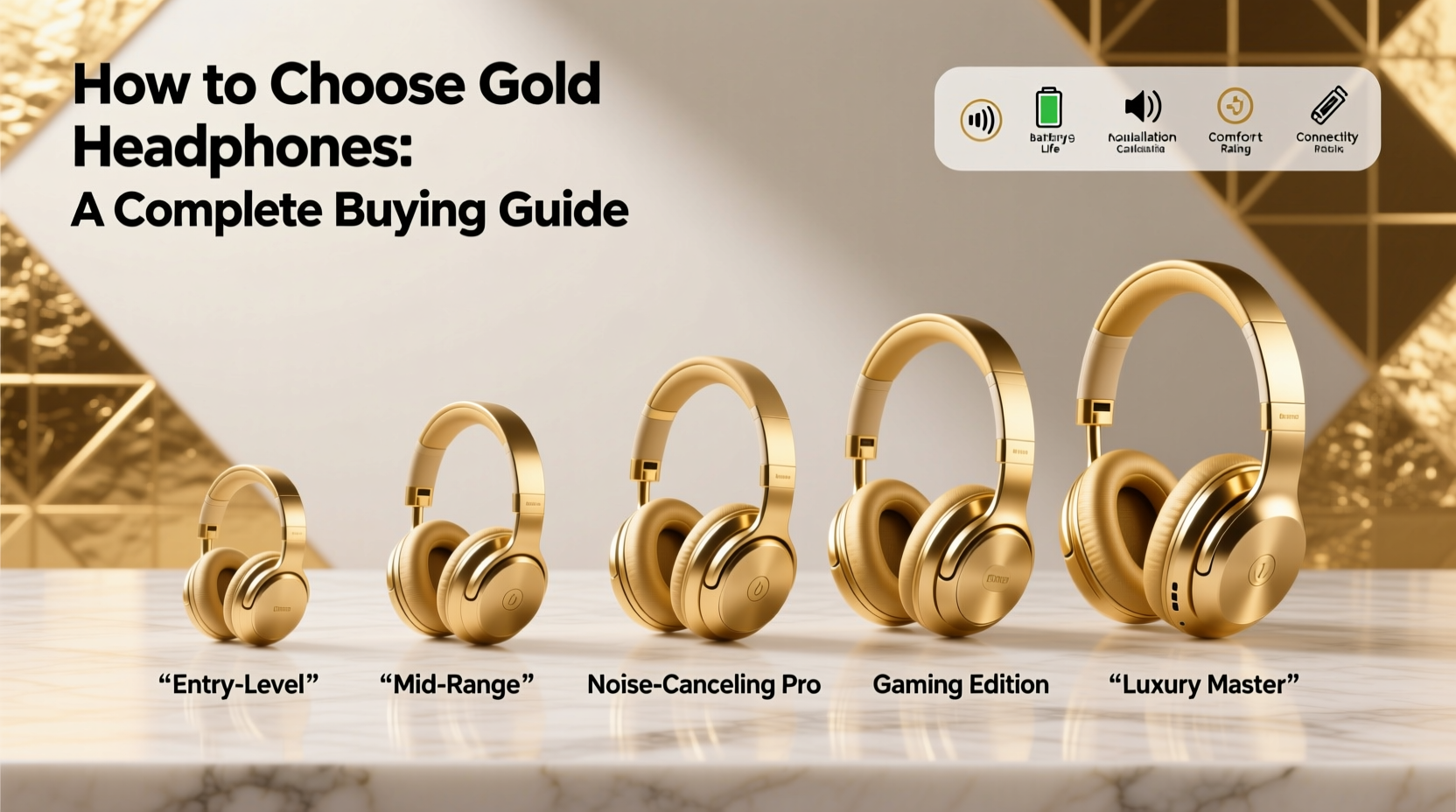 gold headphones