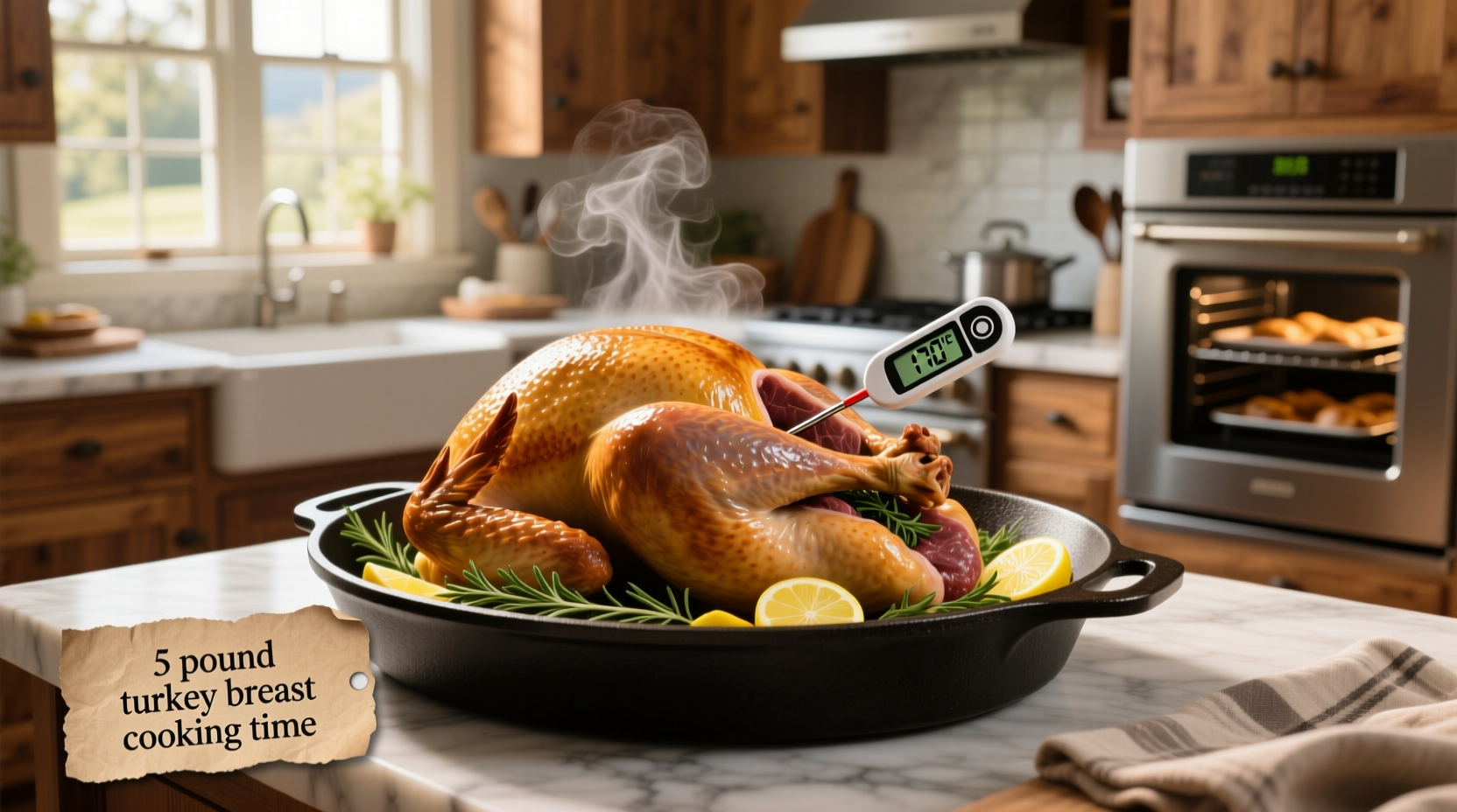5 pound turkey breast cooking time guide