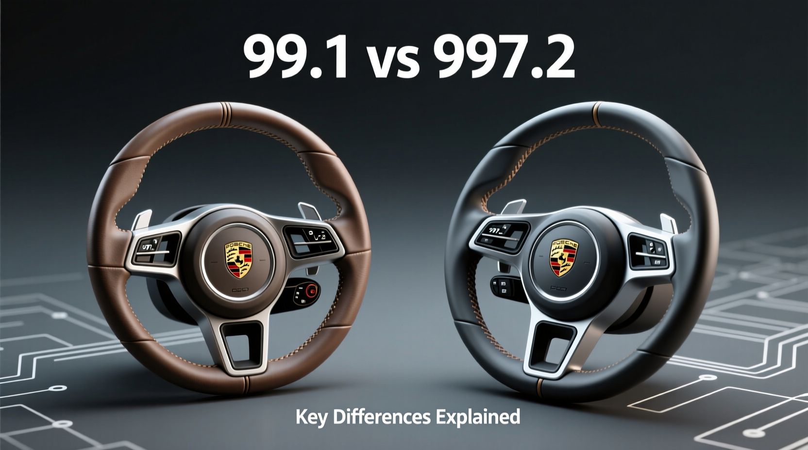 997 1 vs 997 2 steering wheel