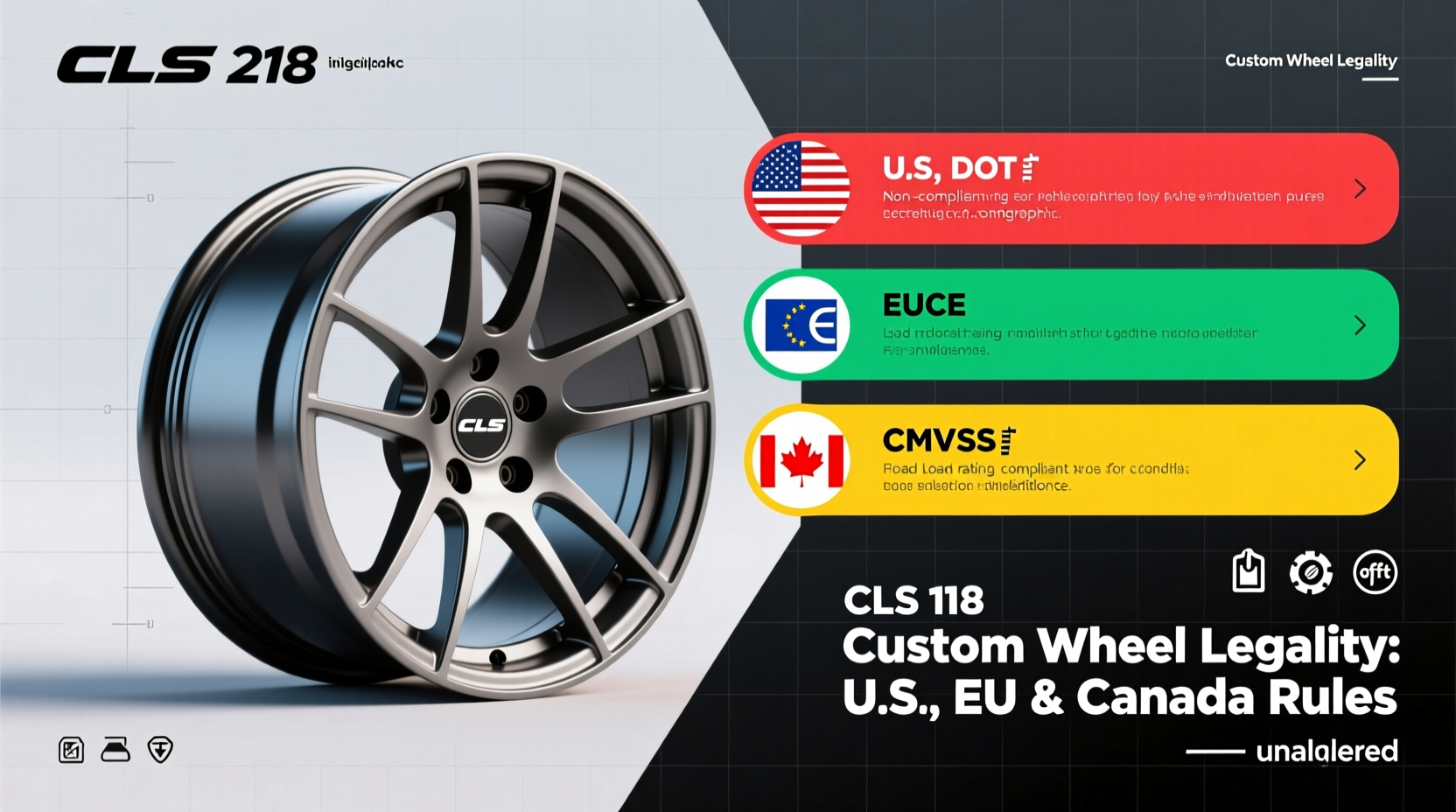 cls 218 custom wheel legality